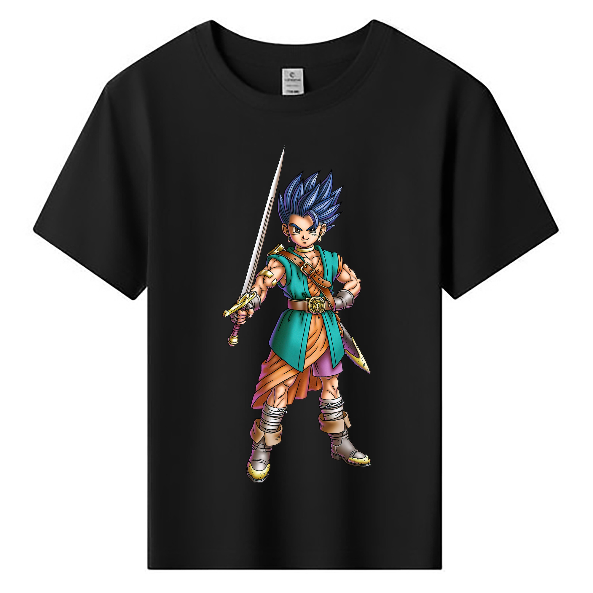 （画像用） ドラゴンクエスト Doragon Kuesuto Dragon Quest 綿100％キッズTシャツ（フロントプリント）