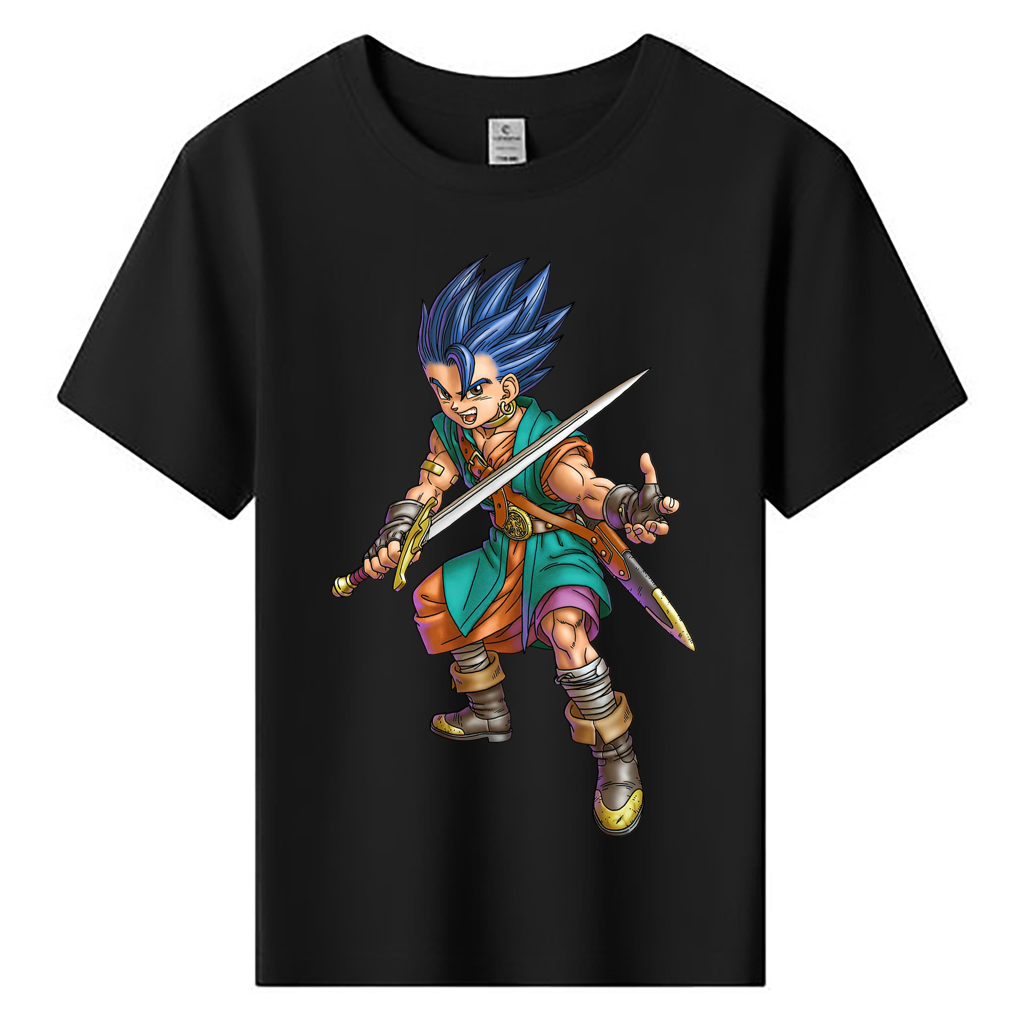 （画像用） ドラゴンクエスト Doragon Kuesuto Dragon Quest 綿100％キッズTシャツ（フロントプリント）