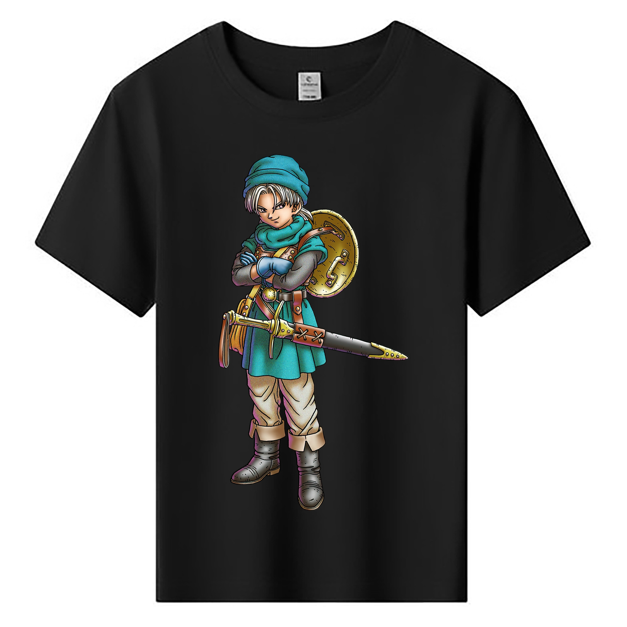 （画像用） ドラゴンクエスト Doragon Kuesuto Dragon Quest 綿100％キッズTシャツ（フロントプリント）