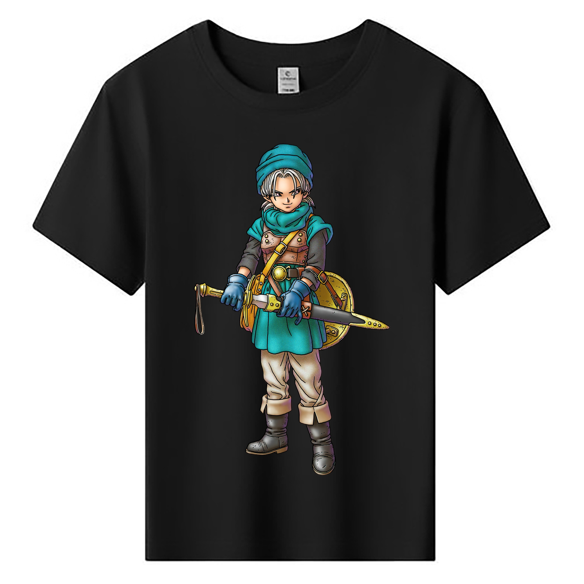 （画像用） ドラゴンクエスト Doragon Kuesuto Dragon Quest 綿100％キッズTシャツ（フロントプリント）