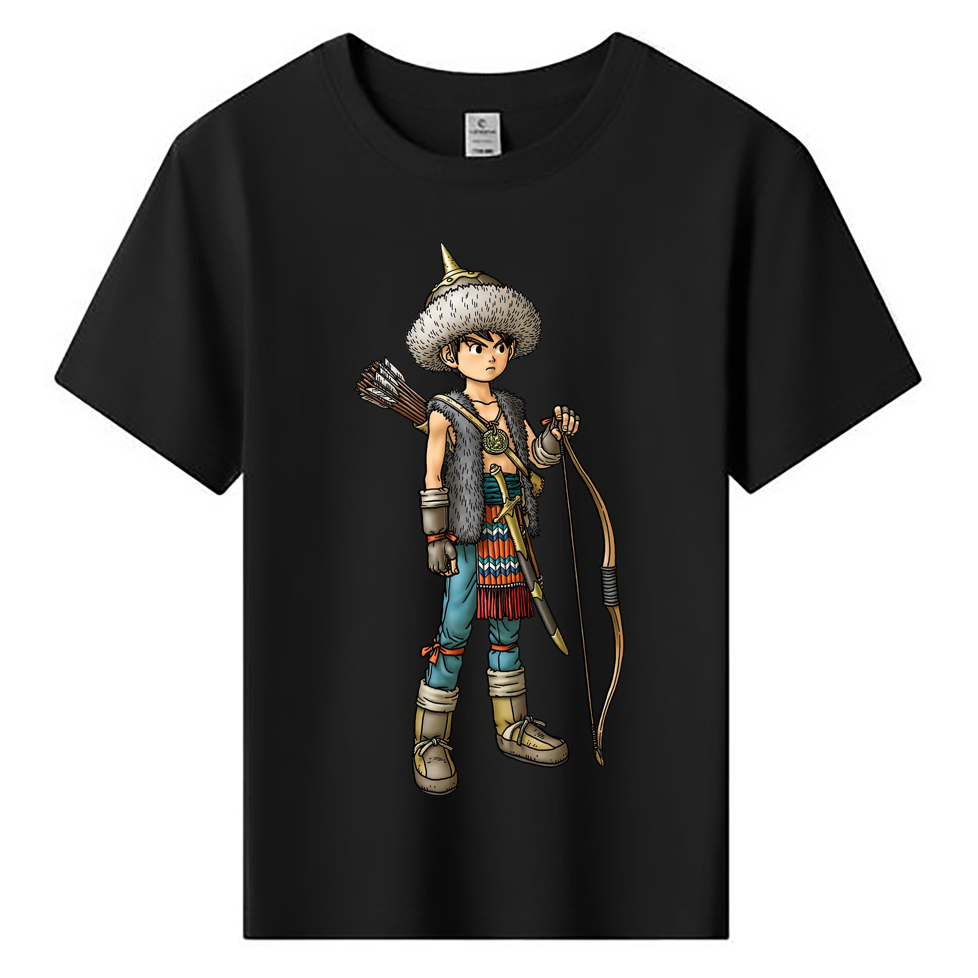 （画像用） ドラゴンクエスト Doragon Kuesuto Dragon Quest 綿100％キッズTシャツ（フロントプリント）