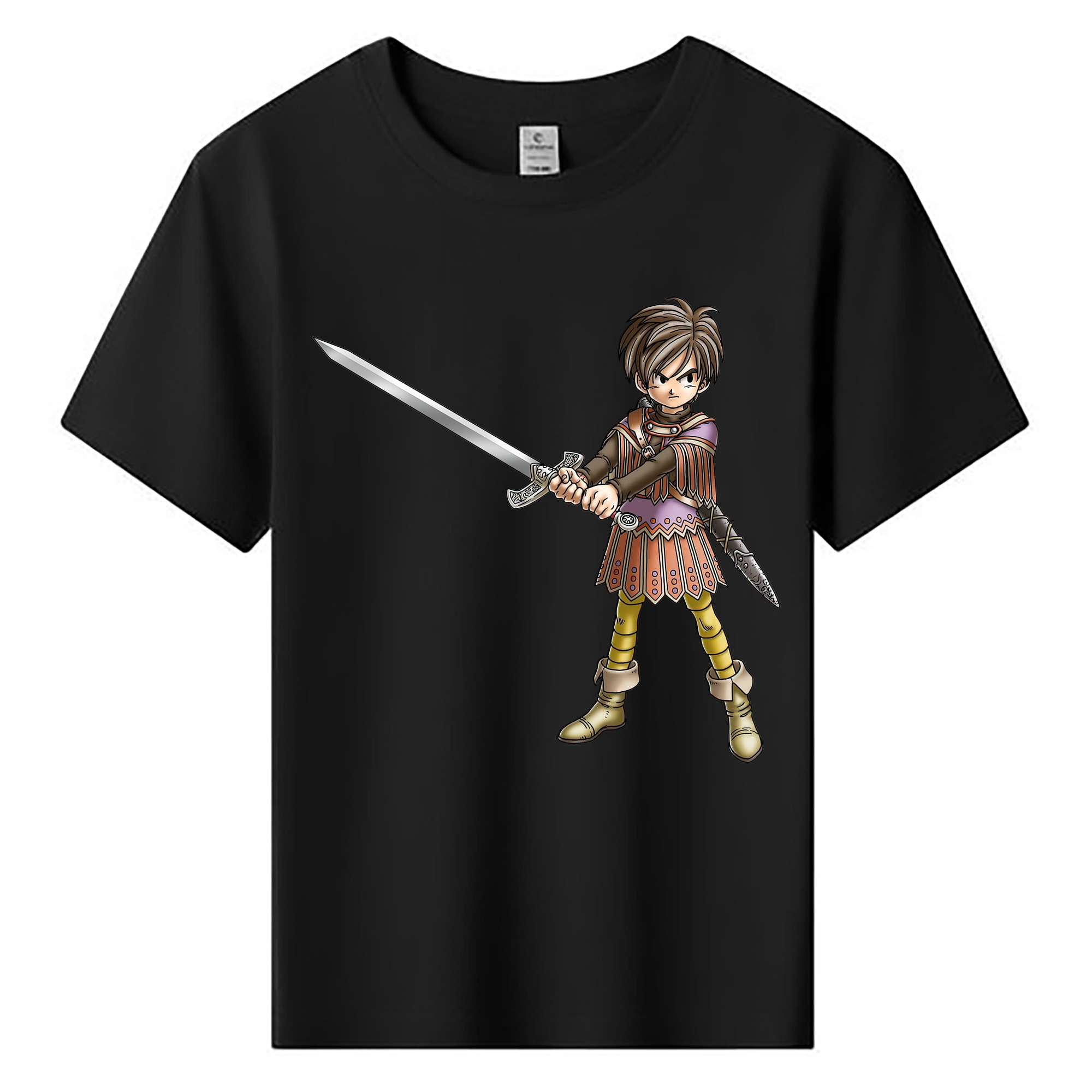 （画像用） ドラゴンクエスト Doragon Kuesuto Dragon Quest 綿100％キッズTシャツ（フロントプリント）