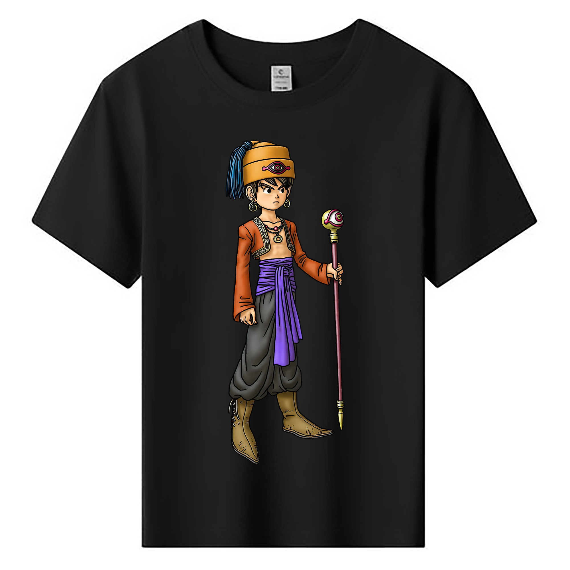 （画像用） ドラゴンクエスト Doragon Kuesuto Dragon Quest 綿100％キッズTシャツ（フロントプリント）