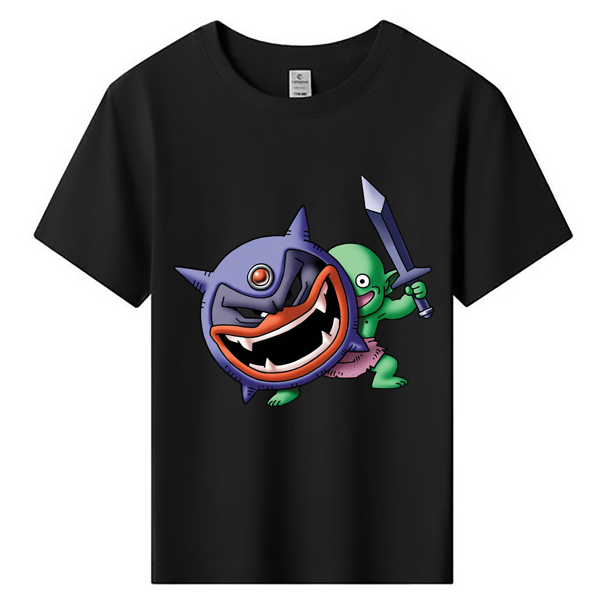 （画像用） ドラゴンクエスト Doragon Kuesuto Dragon Quest 綿100％キッズTシャツ（フロントプリント）