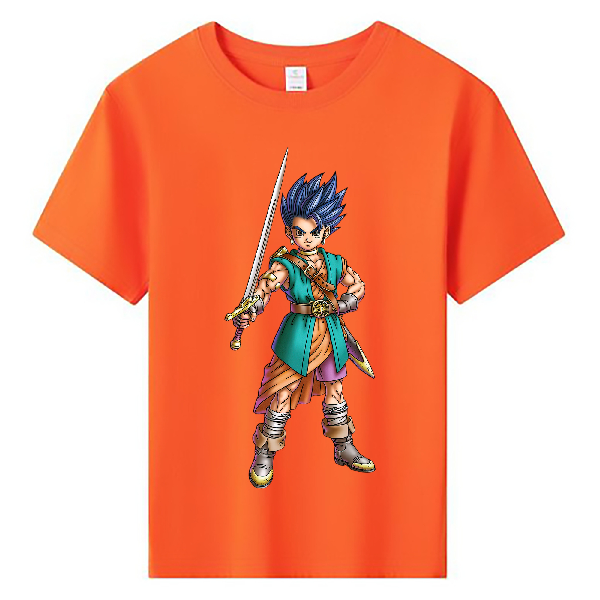 （画像用） ドラゴンクエスト Doragon Kuesuto Dragon Quest 綿100％キッズTシャツ（フロントプリント）