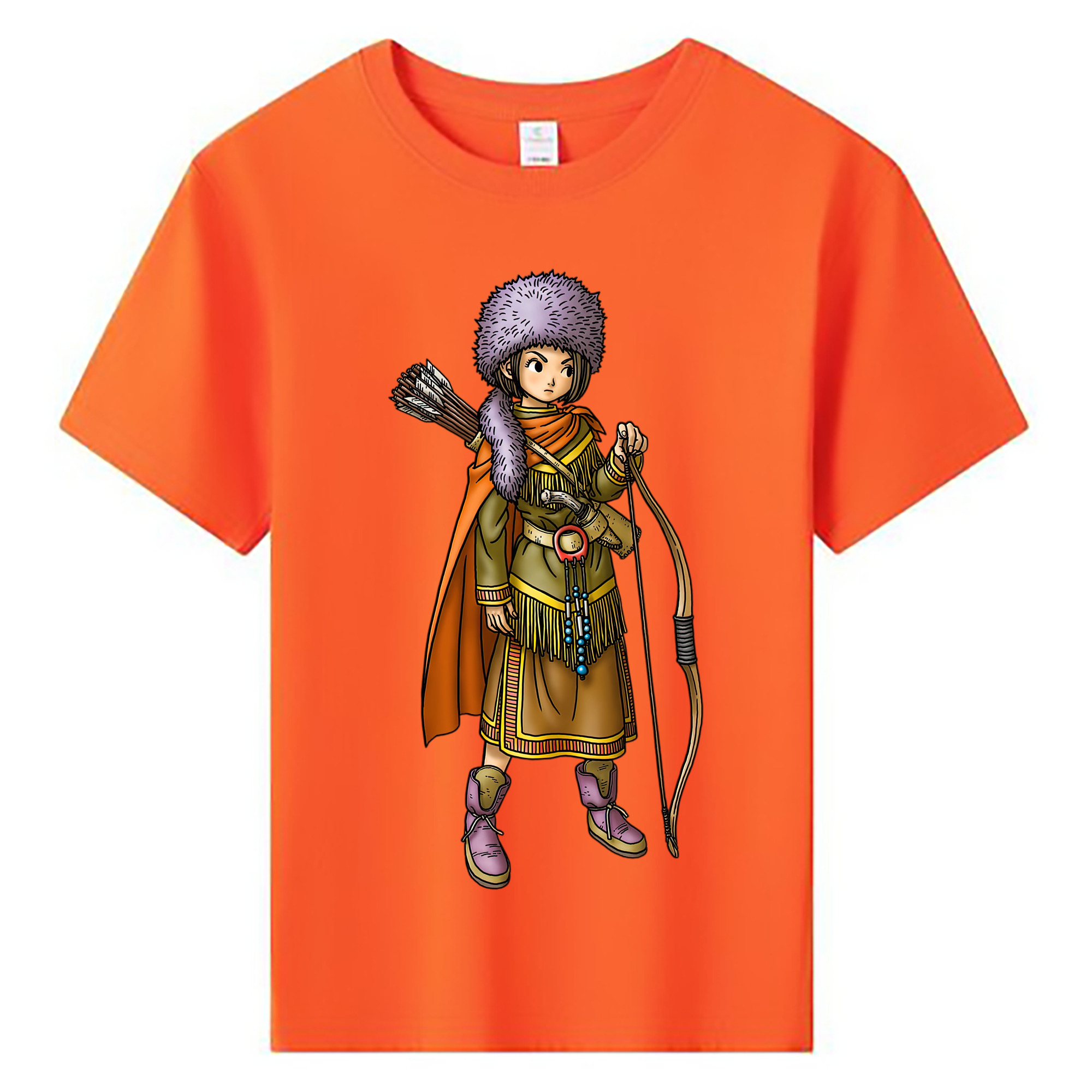 （画像用） ドラゴンクエスト Doragon Kuesuto Dragon Quest 綿100％キッズTシャツ（フロントプリント）