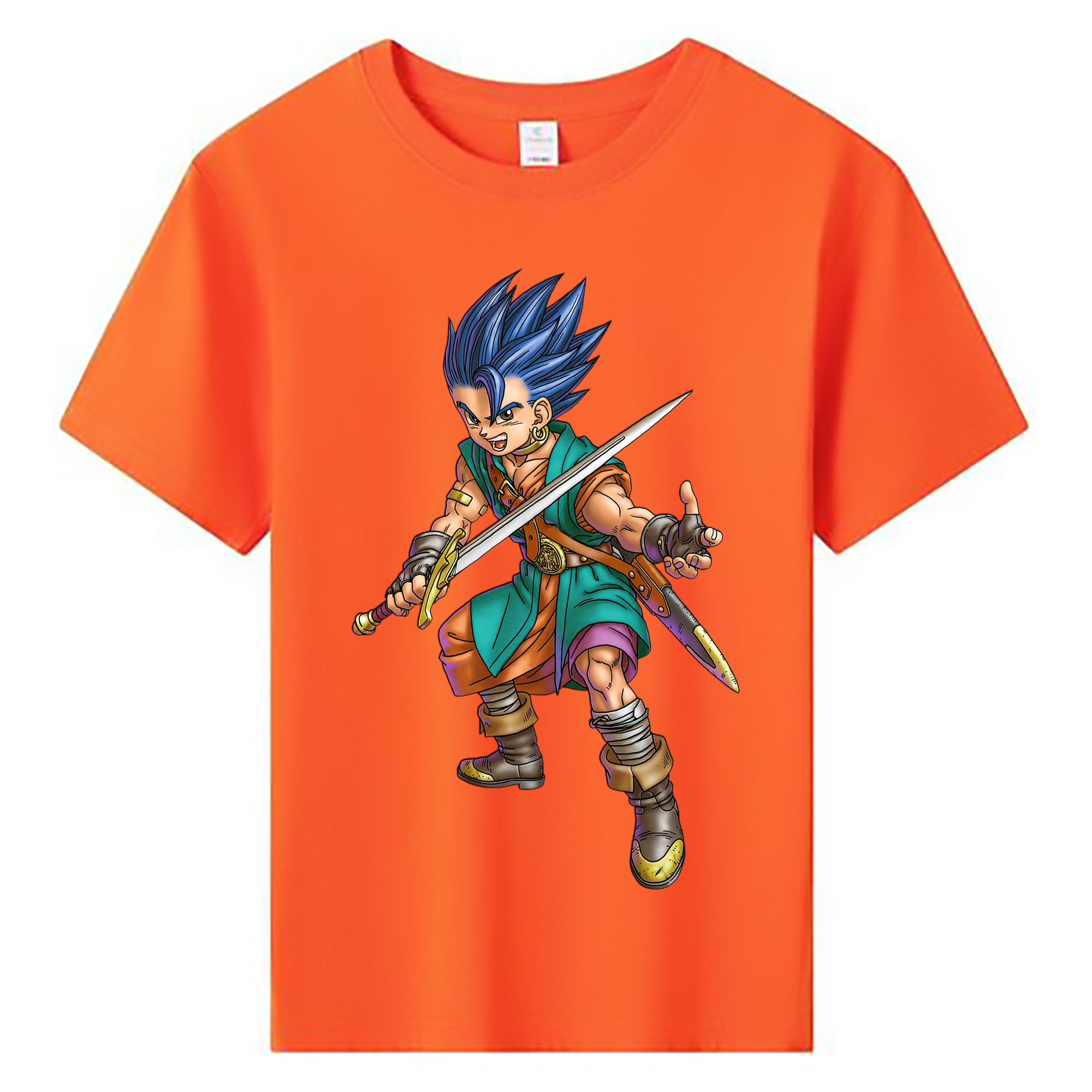 （画像用） ドラゴンクエスト Doragon Kuesuto Dragon Quest 綿100％キッズTシャツ（フロントプリント）