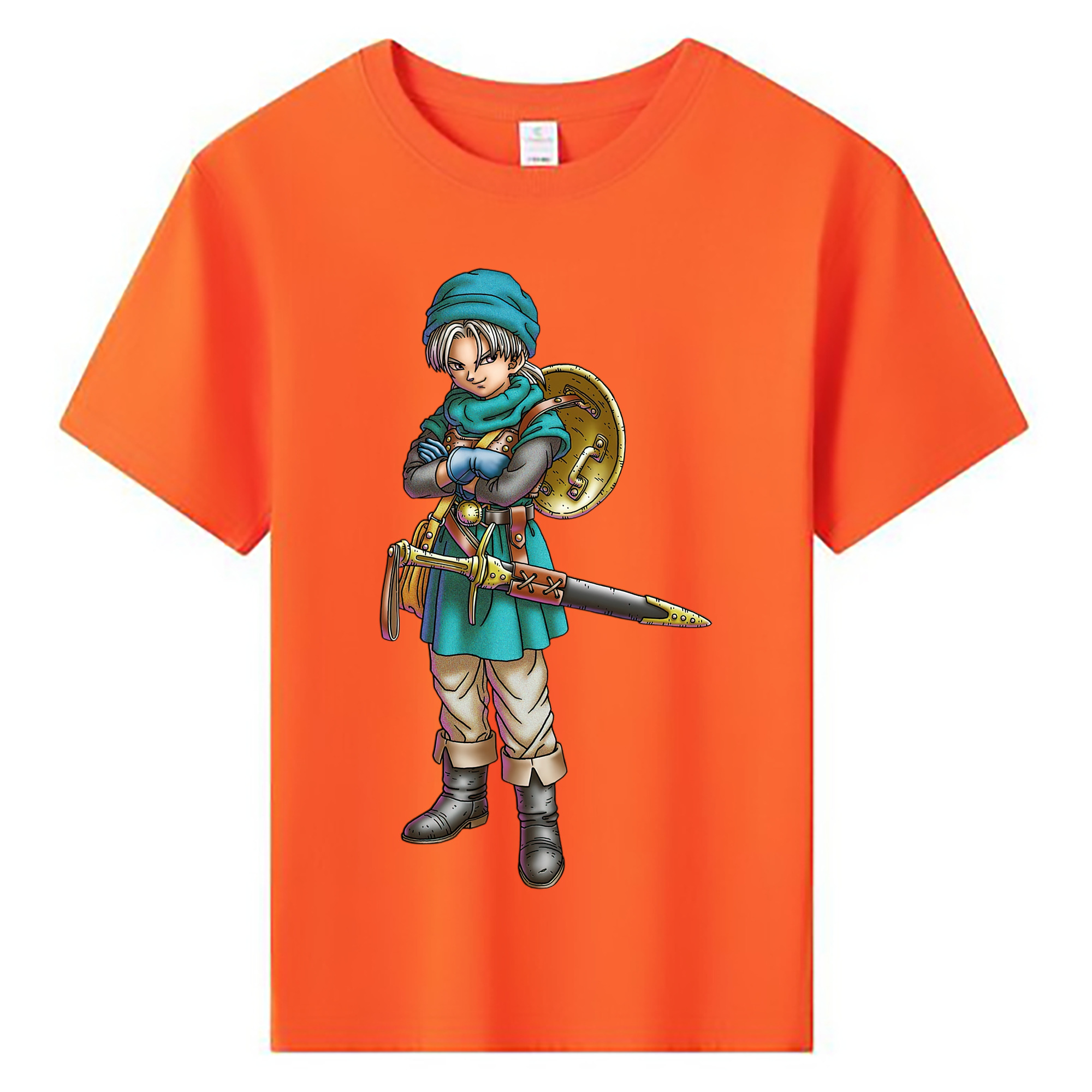 （画像用） ドラゴンクエスト Doragon Kuesuto Dragon Quest 綿100％キッズTシャツ（フロントプリント）