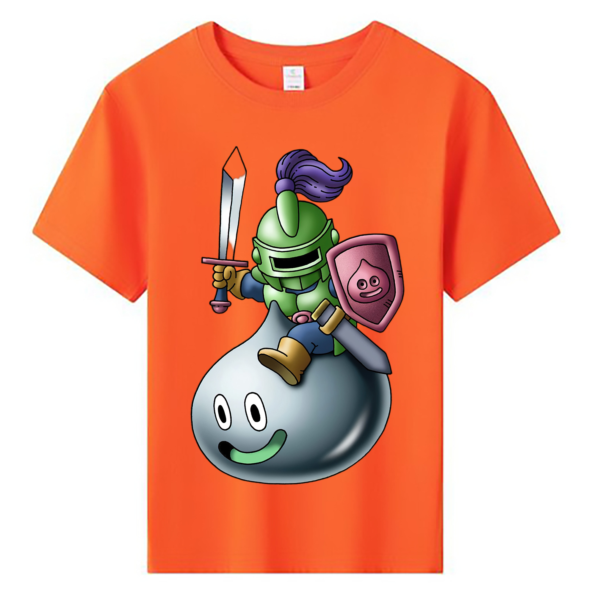 （画像用） ドラゴンクエスト Doragon Kuesuto Dragon Quest 綿100％キッズTシャツ（フロントプリント）
