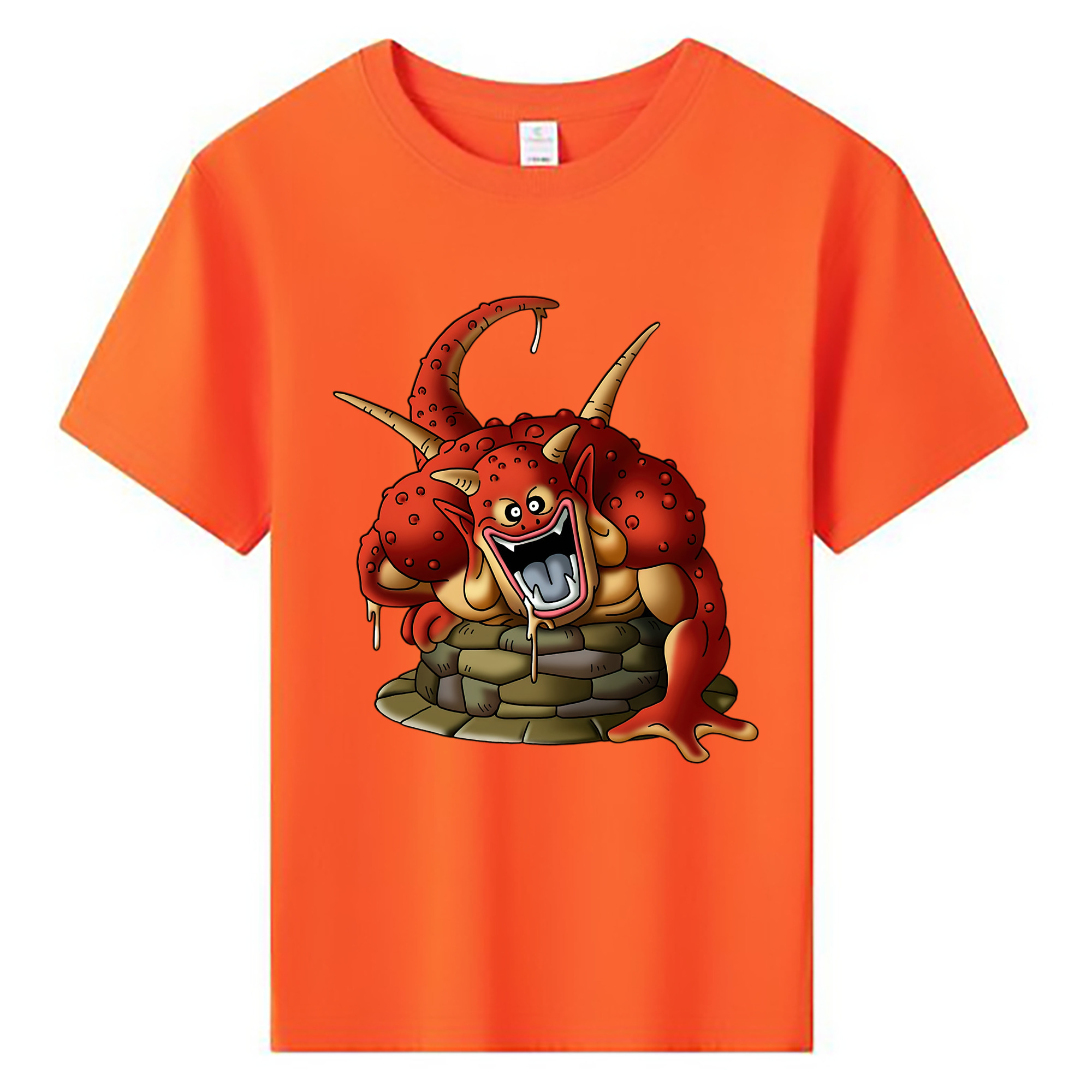 （画像用） ドラゴンクエスト Doragon Kuesuto Dragon Quest 綿100％キッズTシャツ（フロントプリント）