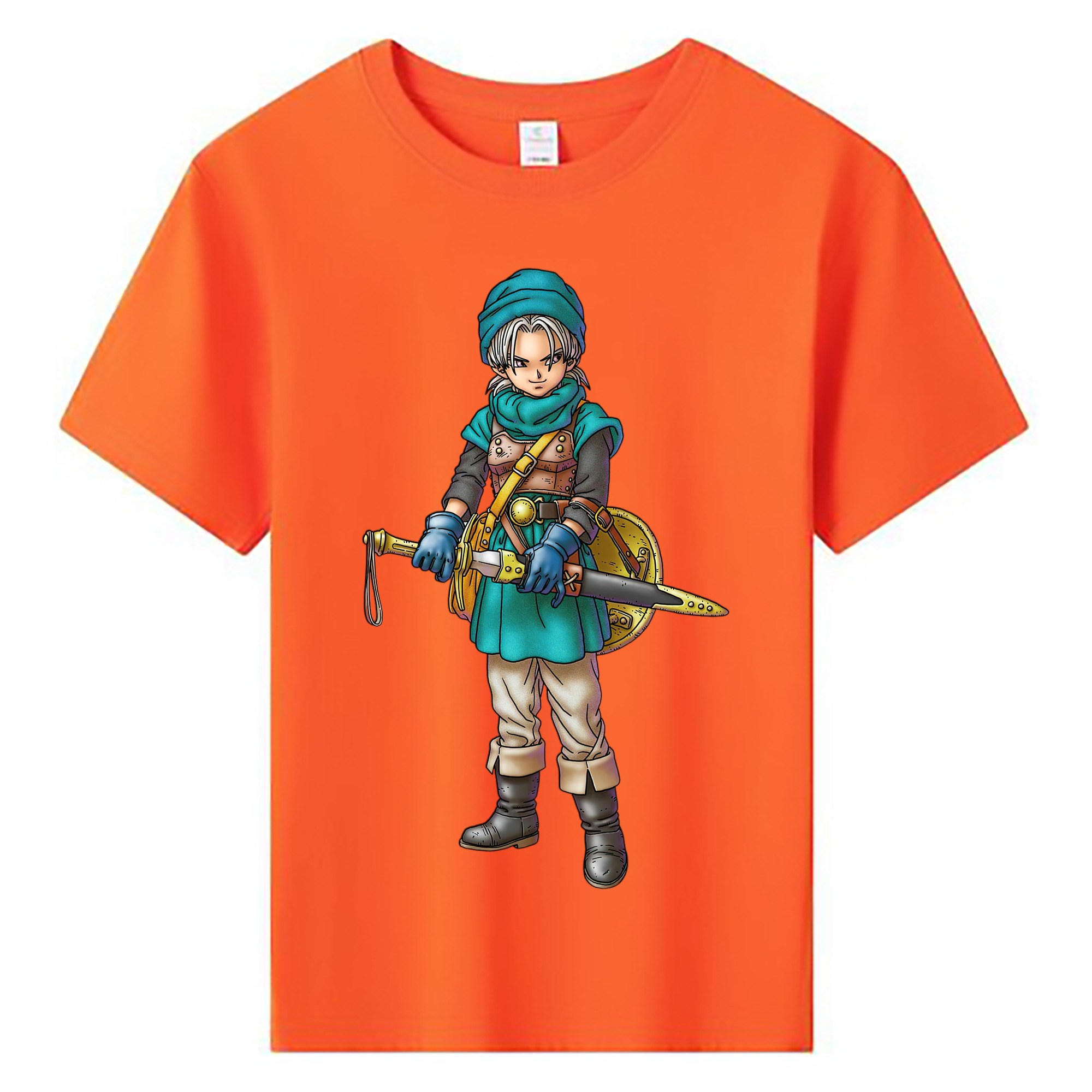 （画像用） ドラゴンクエスト Doragon Kuesuto Dragon Quest 綿100％キッズTシャツ（フロントプリント）
