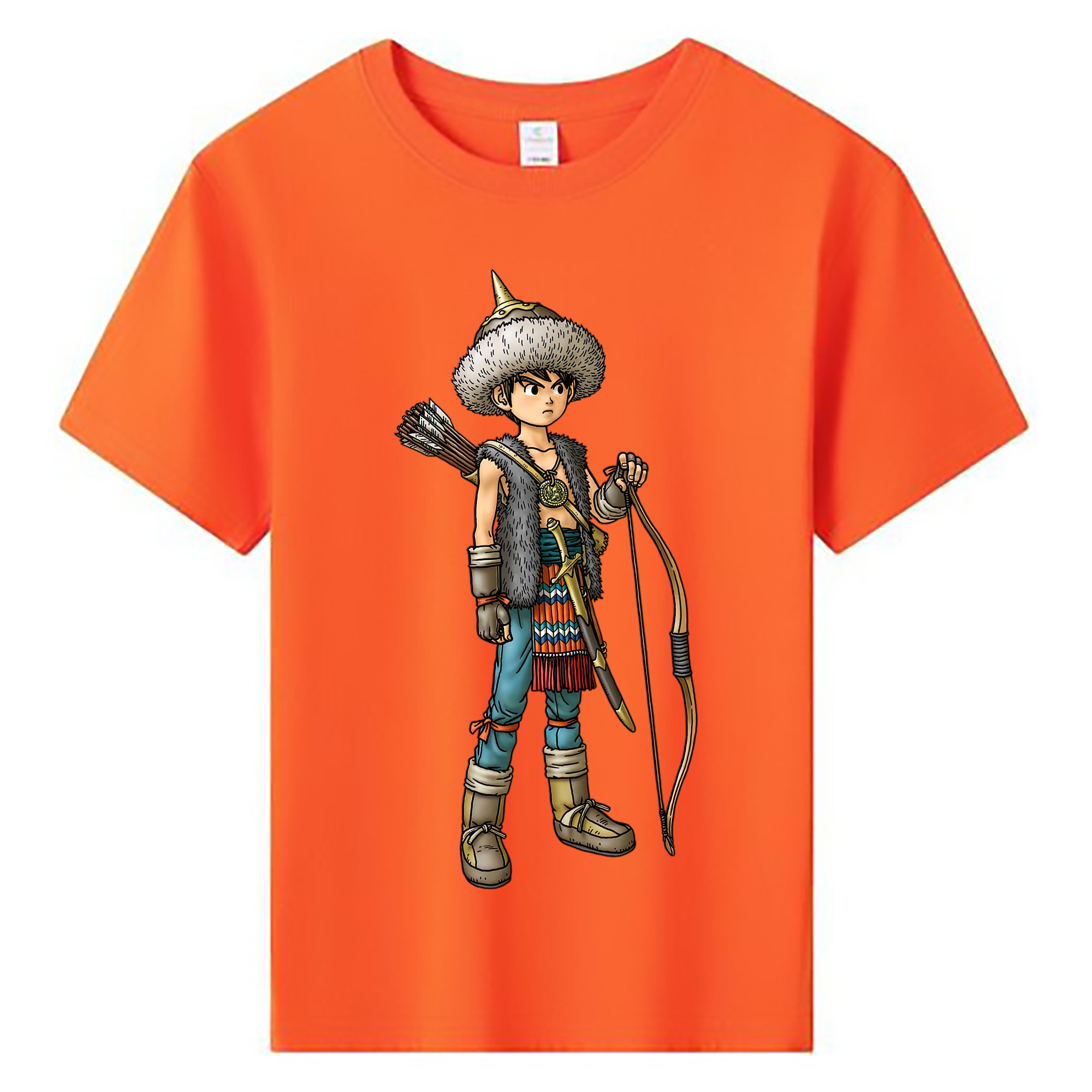 （画像用） ドラゴンクエスト Doragon Kuesuto Dragon Quest 綿100％キッズTシャツ（フロントプリント）