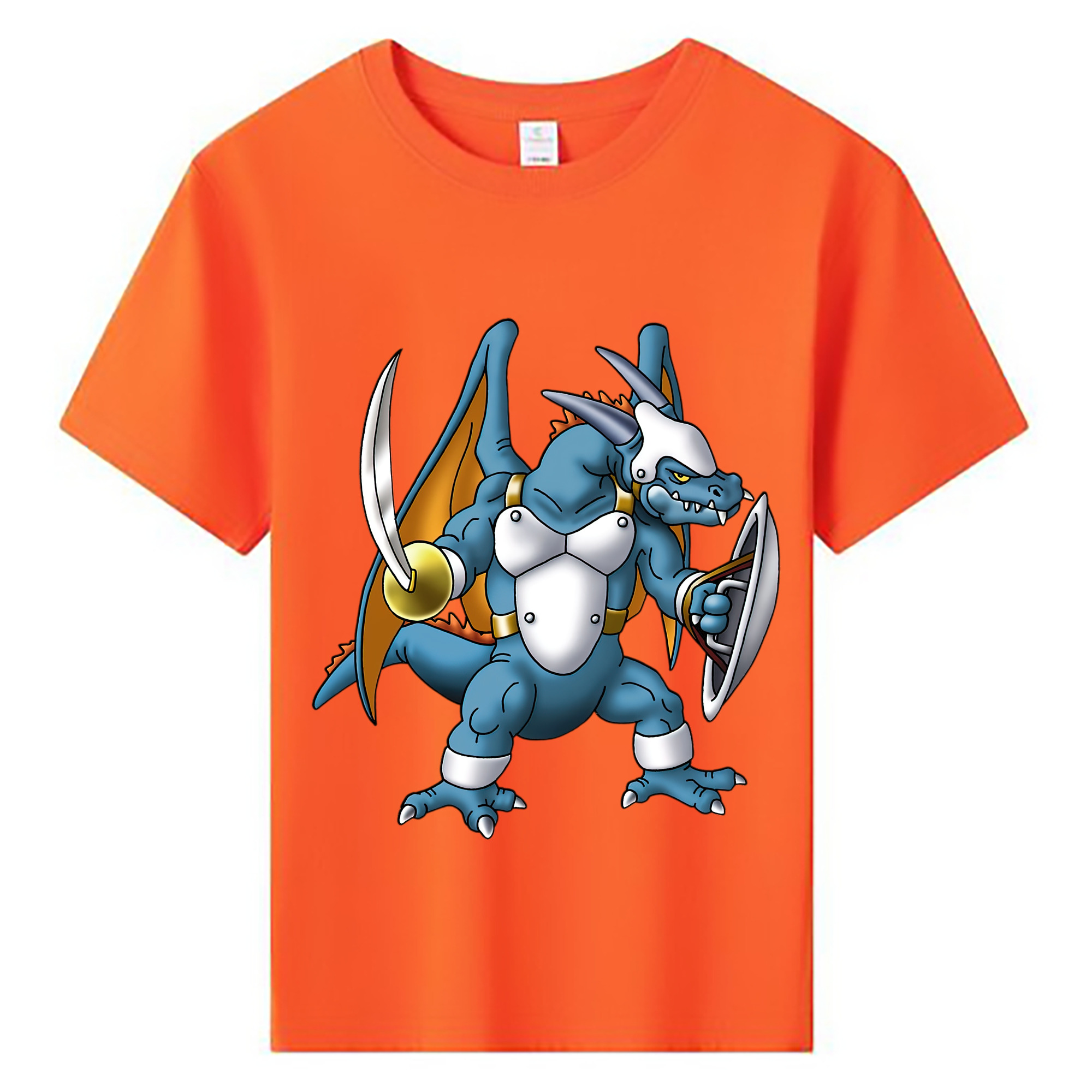 （画像用） ドラゴンクエスト Doragon Kuesuto Dragon Quest 綿100％キッズTシャツ（フロントプリント）