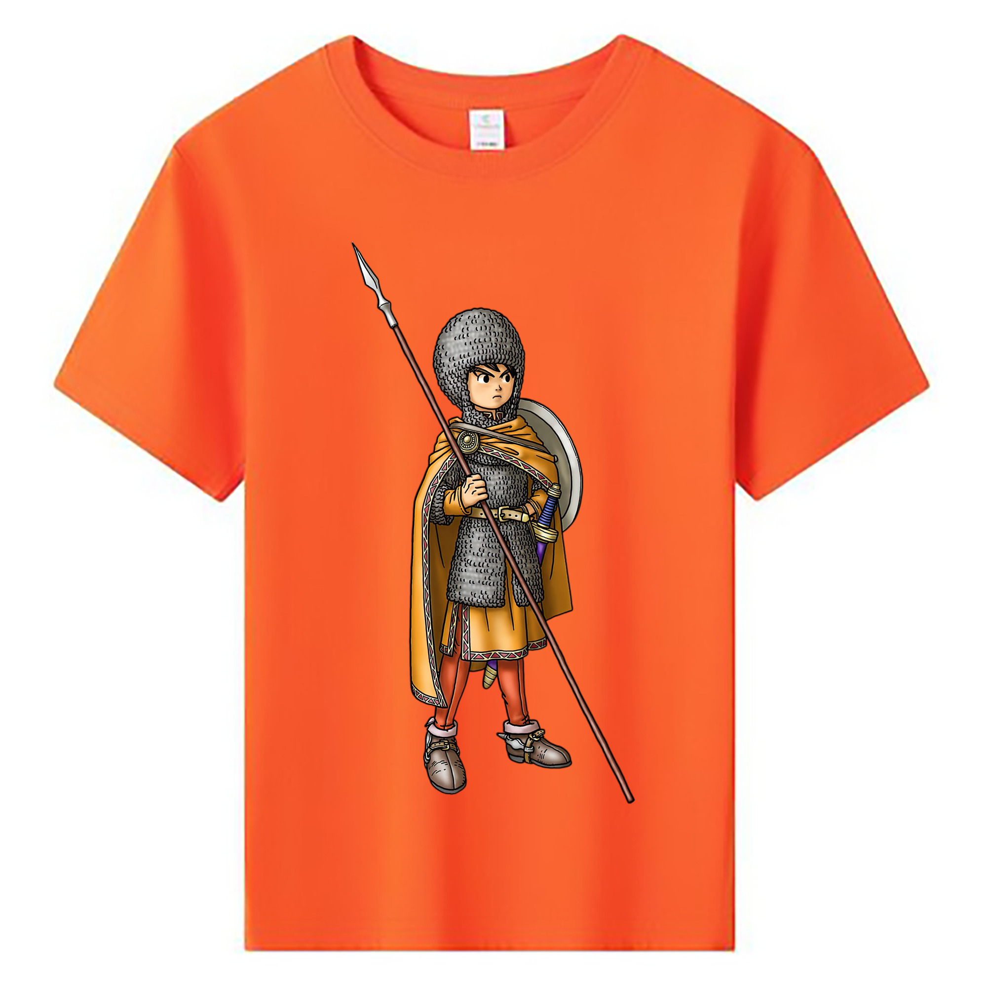 （画像用） ドラゴンクエスト Doragon Kuesuto Dragon Quest 綿100％キッズTシャツ（フロントプリント）