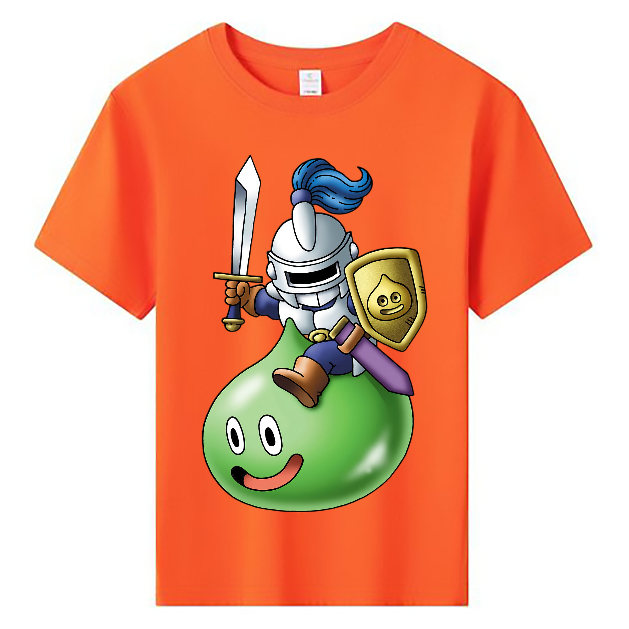 （画像用） ドラゴンクエスト Doragon Kuesuto Dragon Quest 綿100％キッズTシャツ（フロントプリント）