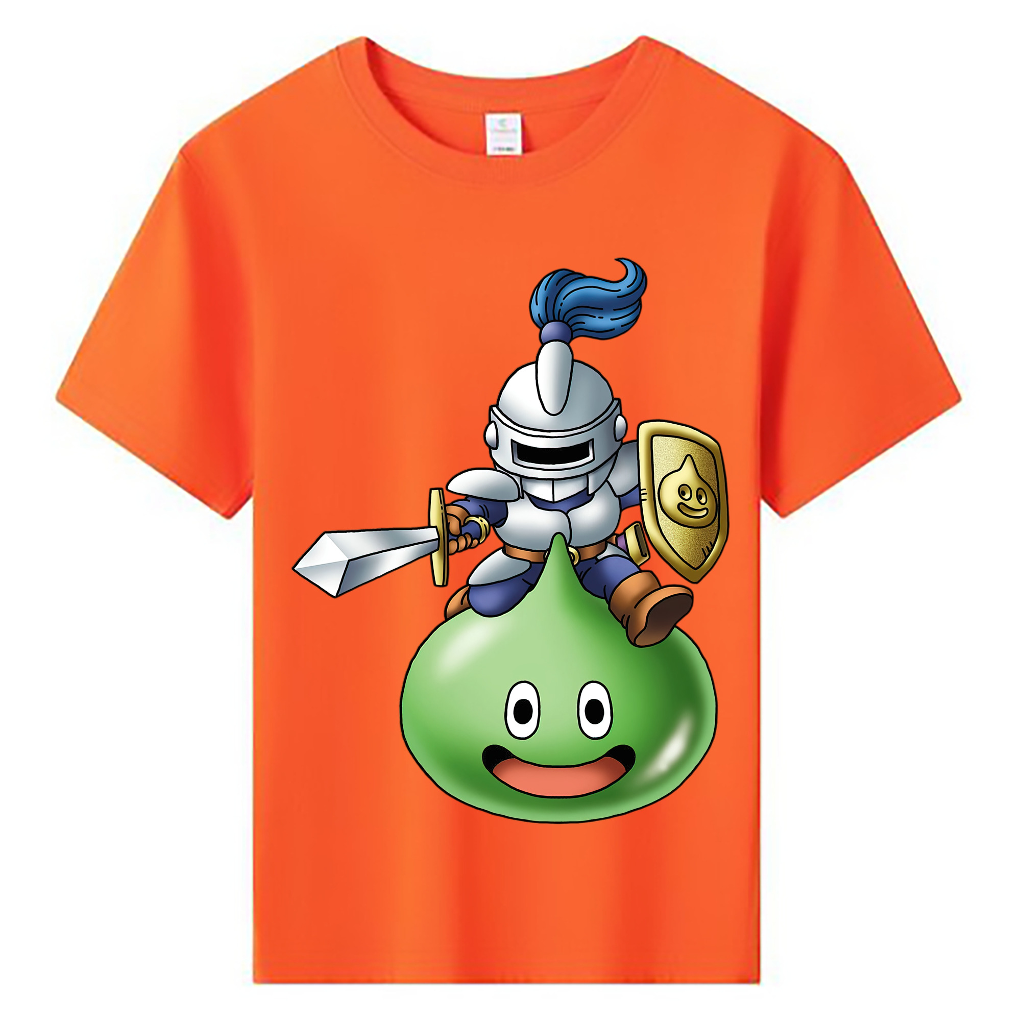 （画像用） ドラゴンクエスト Doragon Kuesuto Dragon Quest 綿100％キッズTシャツ（フロントプリント）