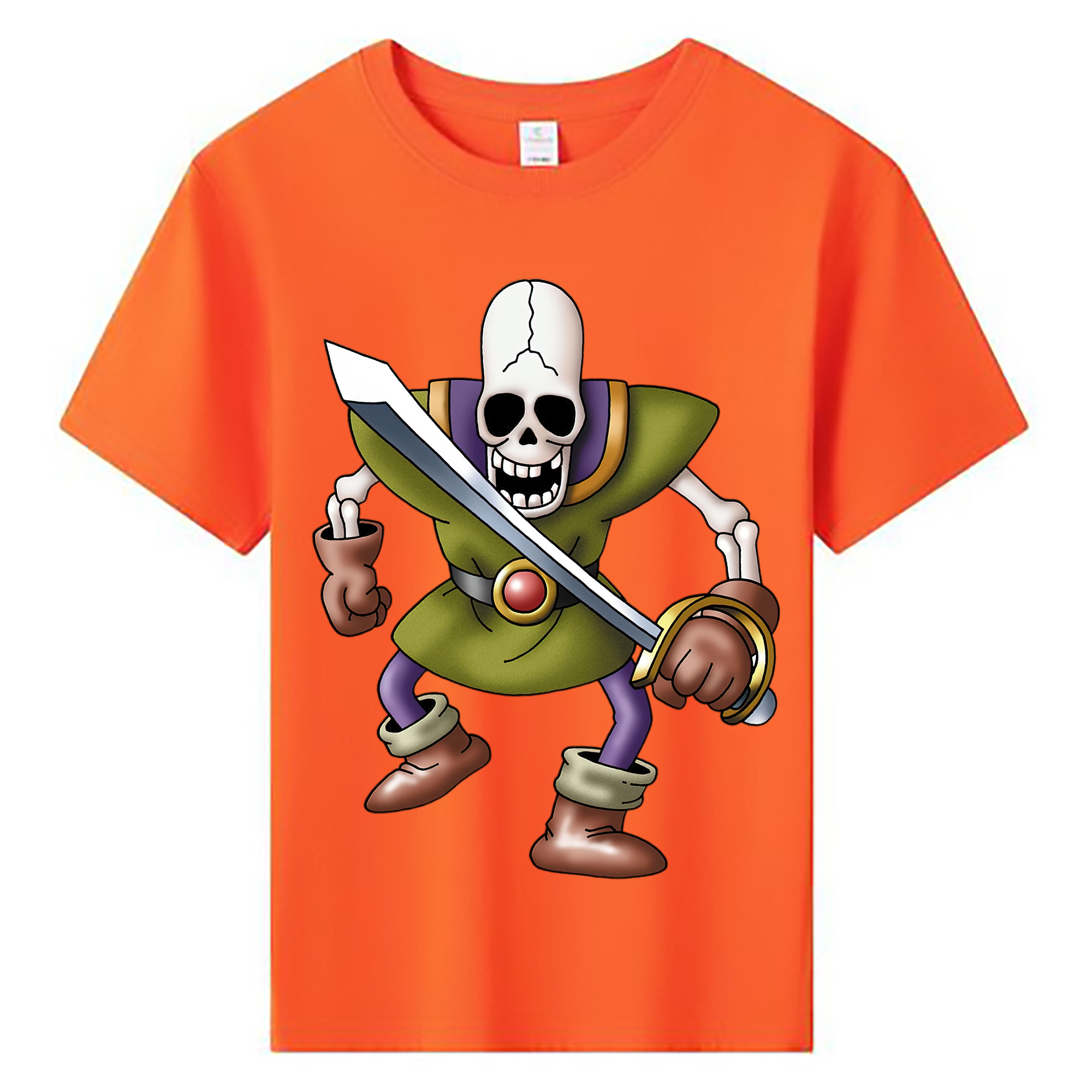（画像用） ドラゴンクエスト Doragon Kuesuto Dragon Quest 綿100％キッズTシャツ（フロントプリント）