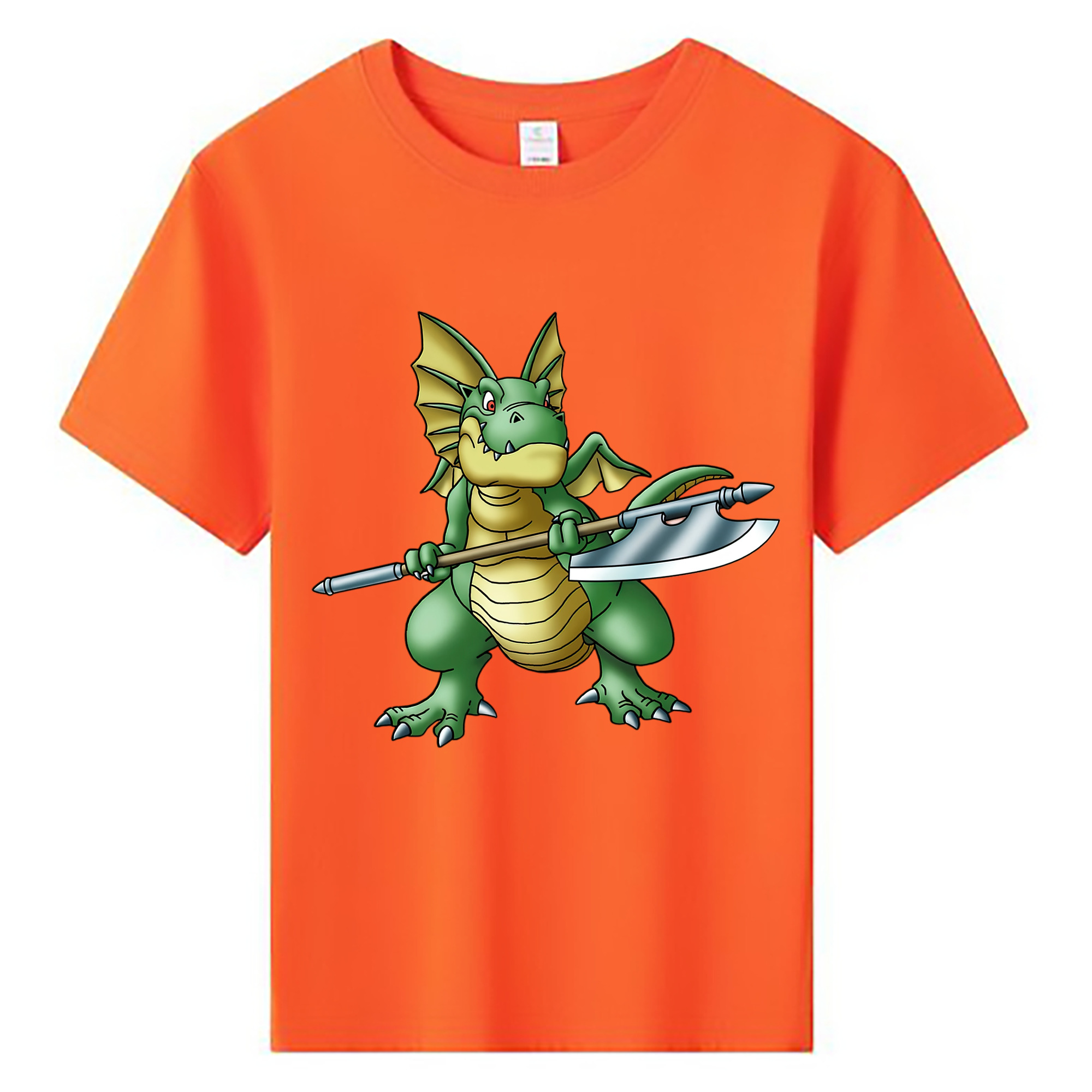 （画像用） ドラゴンクエスト Doragon Kuesuto Dragon Quest 綿100％キッズTシャツ（フロントプリント）
