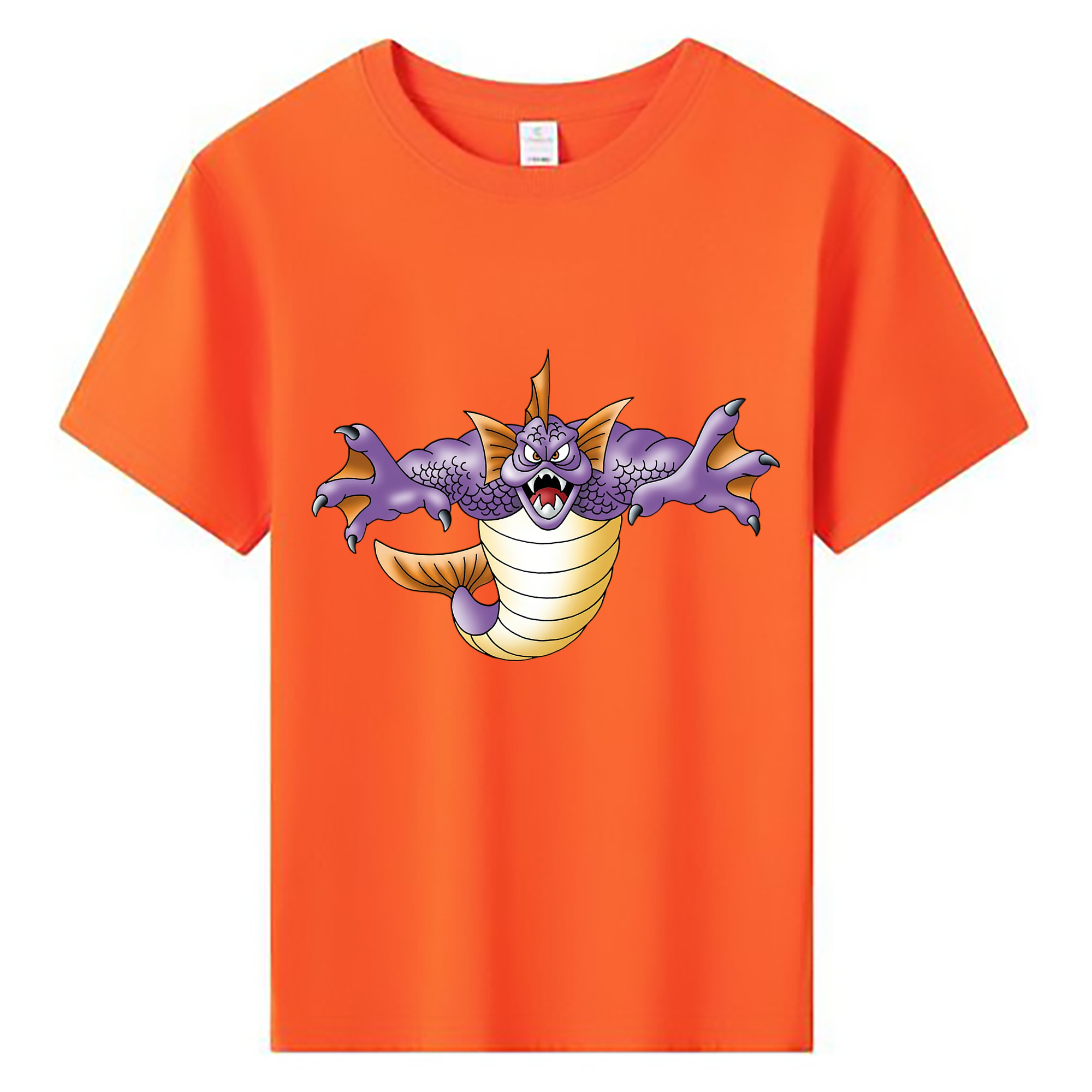 （画像用） ドラゴンクエスト Doragon Kuesuto Dragon Quest 綿100％キッズTシャツ（フロントプリント）