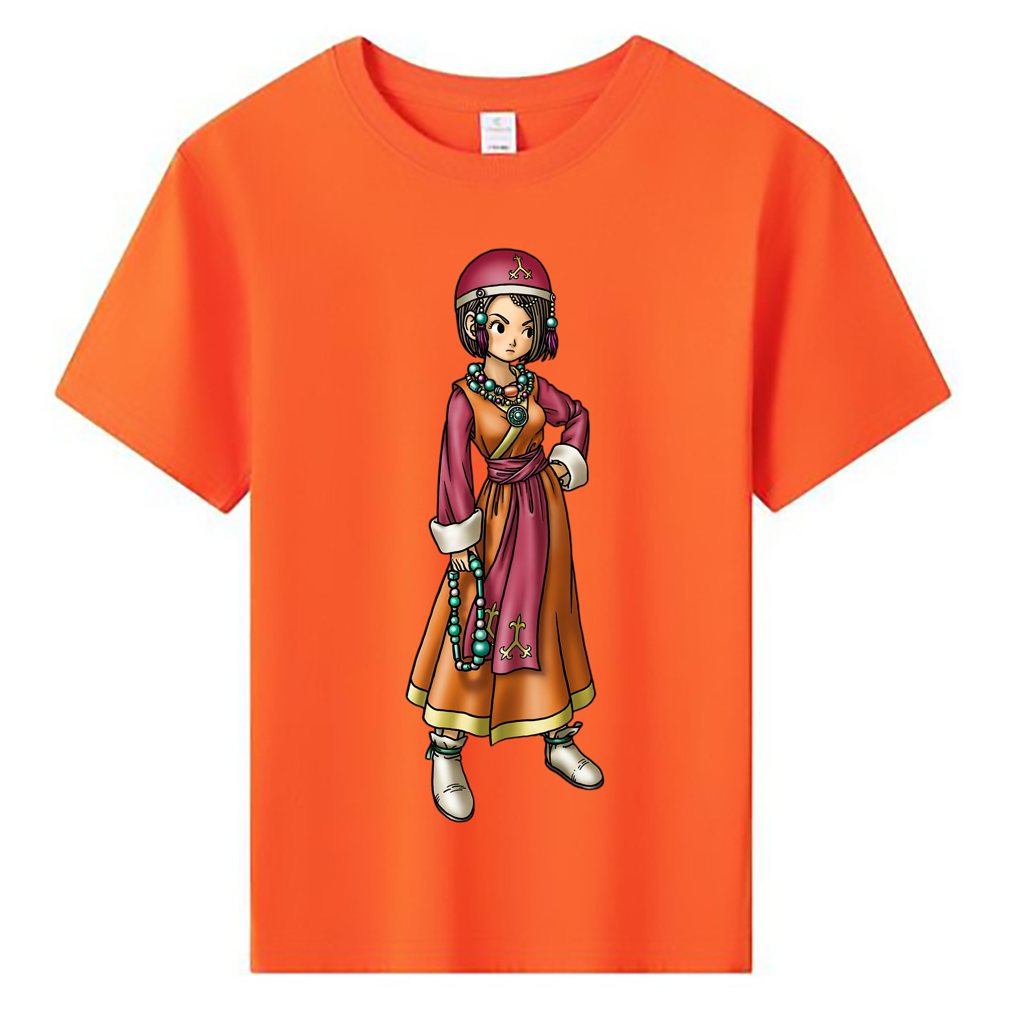 （画像用） ドラゴンクエスト Doragon Kuesuto Dragon Quest 綿100％キッズTシャツ（フロントプリント）