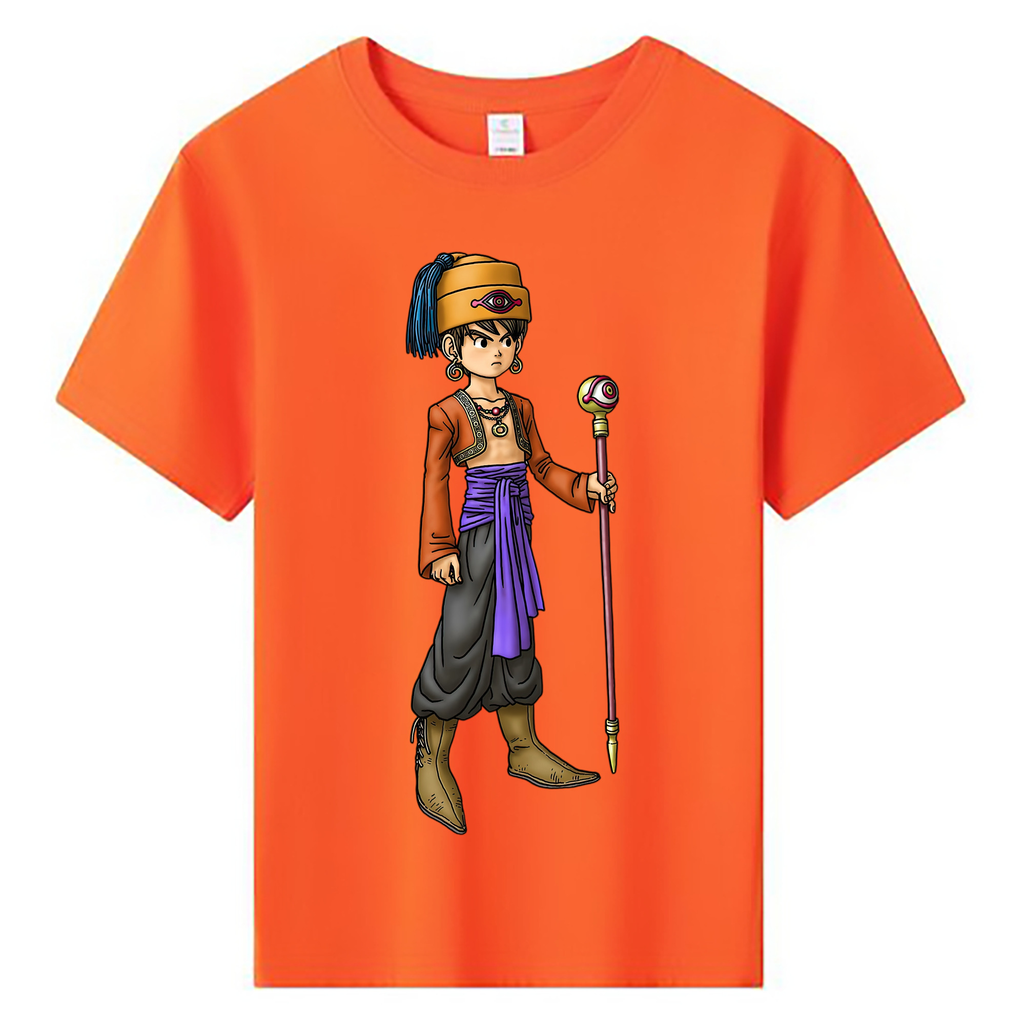 （画像用） ドラゴンクエスト Doragon Kuesuto Dragon Quest 綿100％キッズTシャツ（フロントプリント）