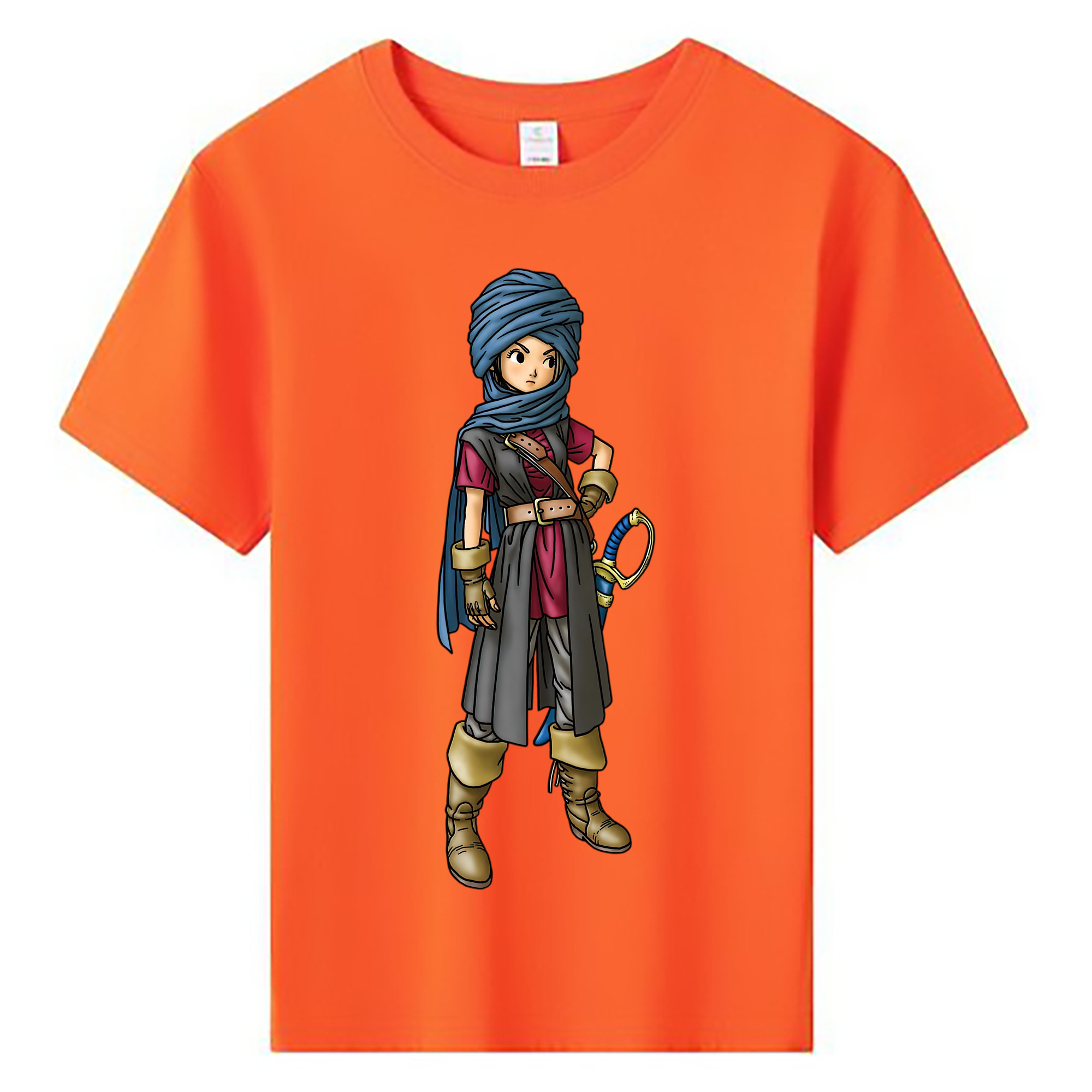 （画像用） ドラゴンクエスト Doragon Kuesuto Dragon Quest 綿100％キッズTシャツ（フロントプリント）