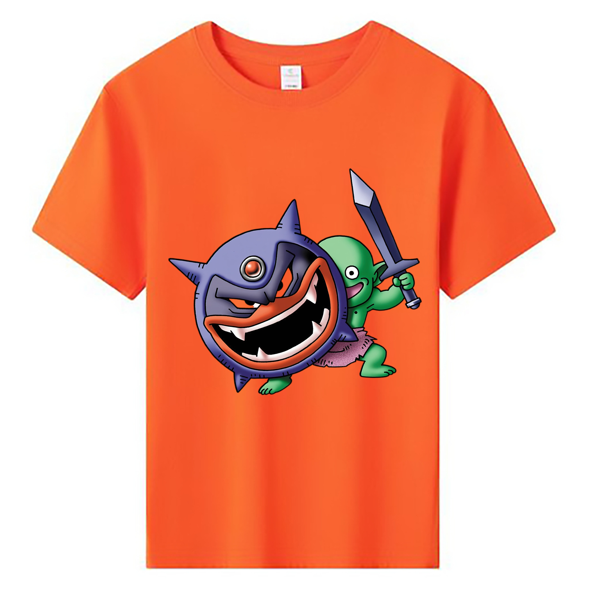（画像用） ドラゴンクエスト Doragon Kuesuto Dragon Quest 綿100％キッズTシャツ（フロントプリント）