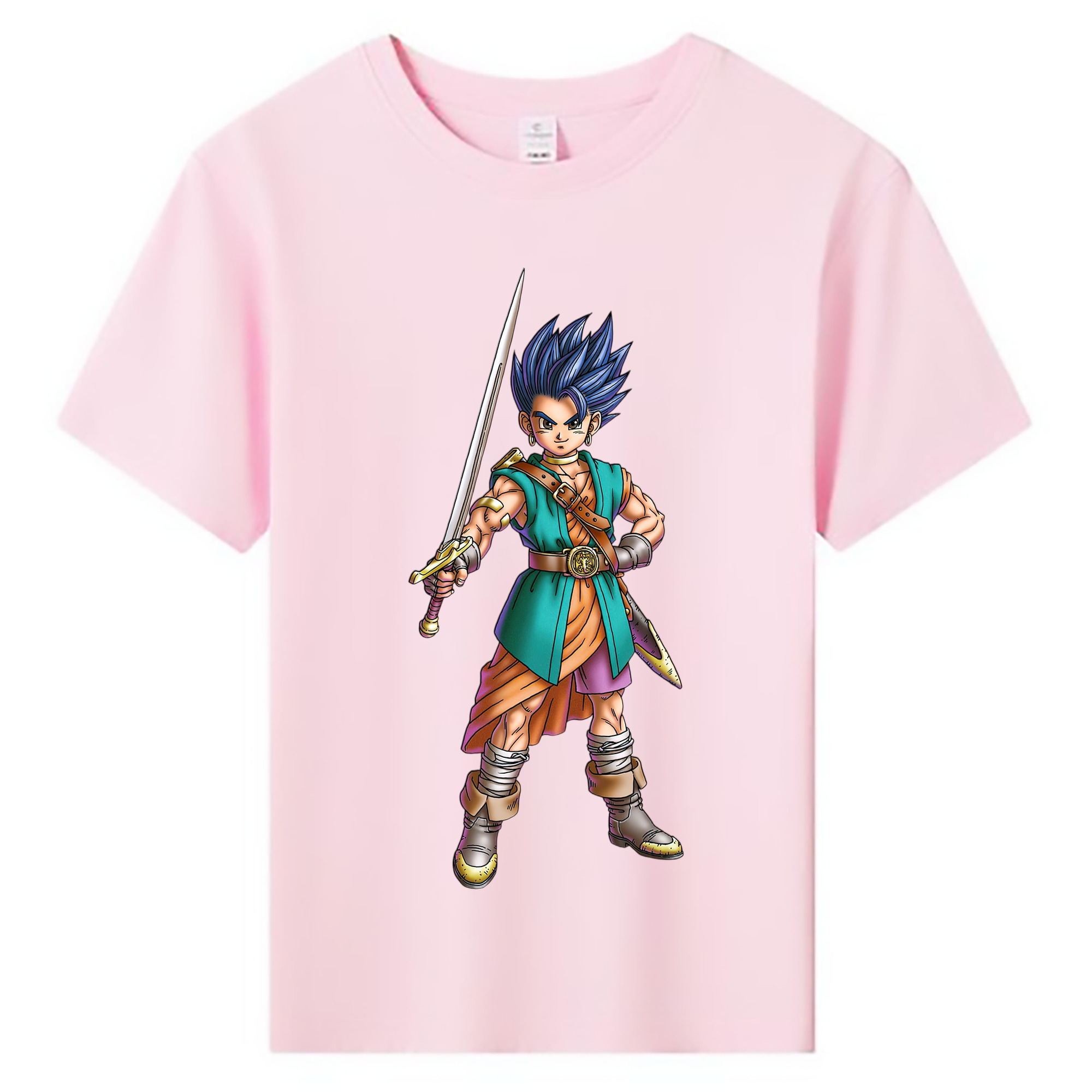 （画像用） ドラゴンクエスト Doragon Kuesuto Dragon Quest 綿100％キッズTシャツ（フロントプリント）