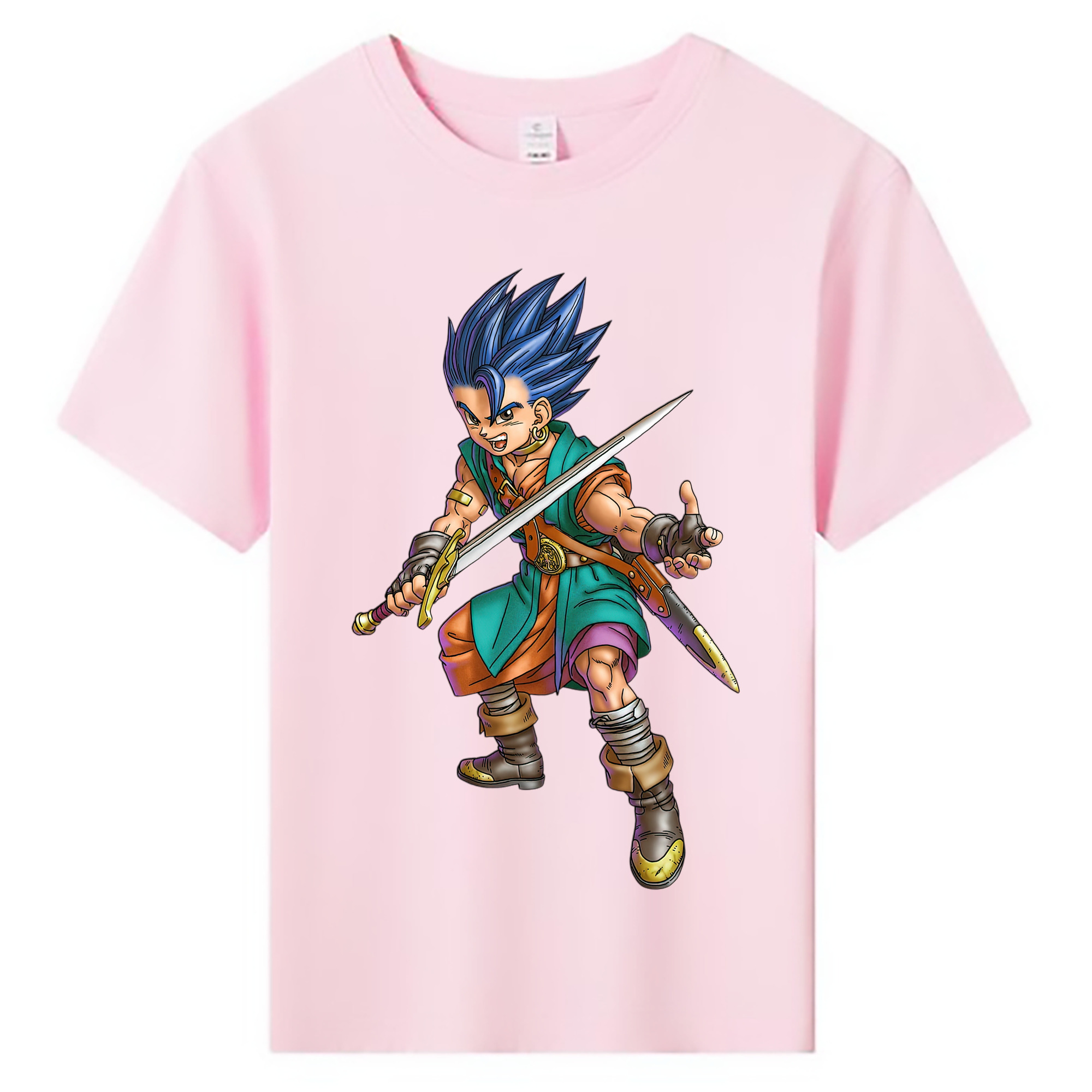 （画像用） ドラゴンクエスト Doragon Kuesuto Dragon Quest 綿100％キッズTシャツ（フロントプリント）