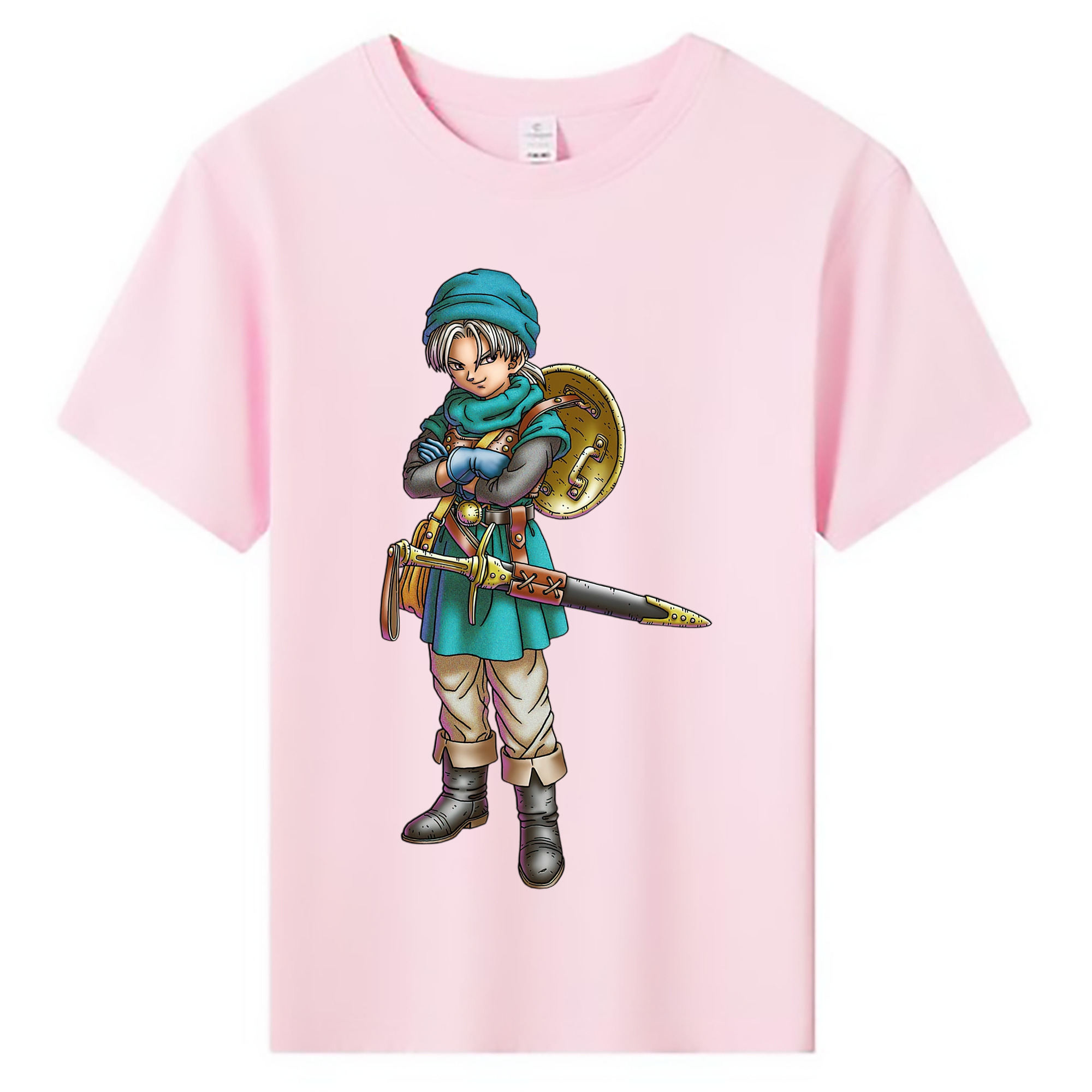 （画像用） ドラゴンクエスト Doragon Kuesuto Dragon Quest 綿100％キッズTシャツ（フロントプリント）