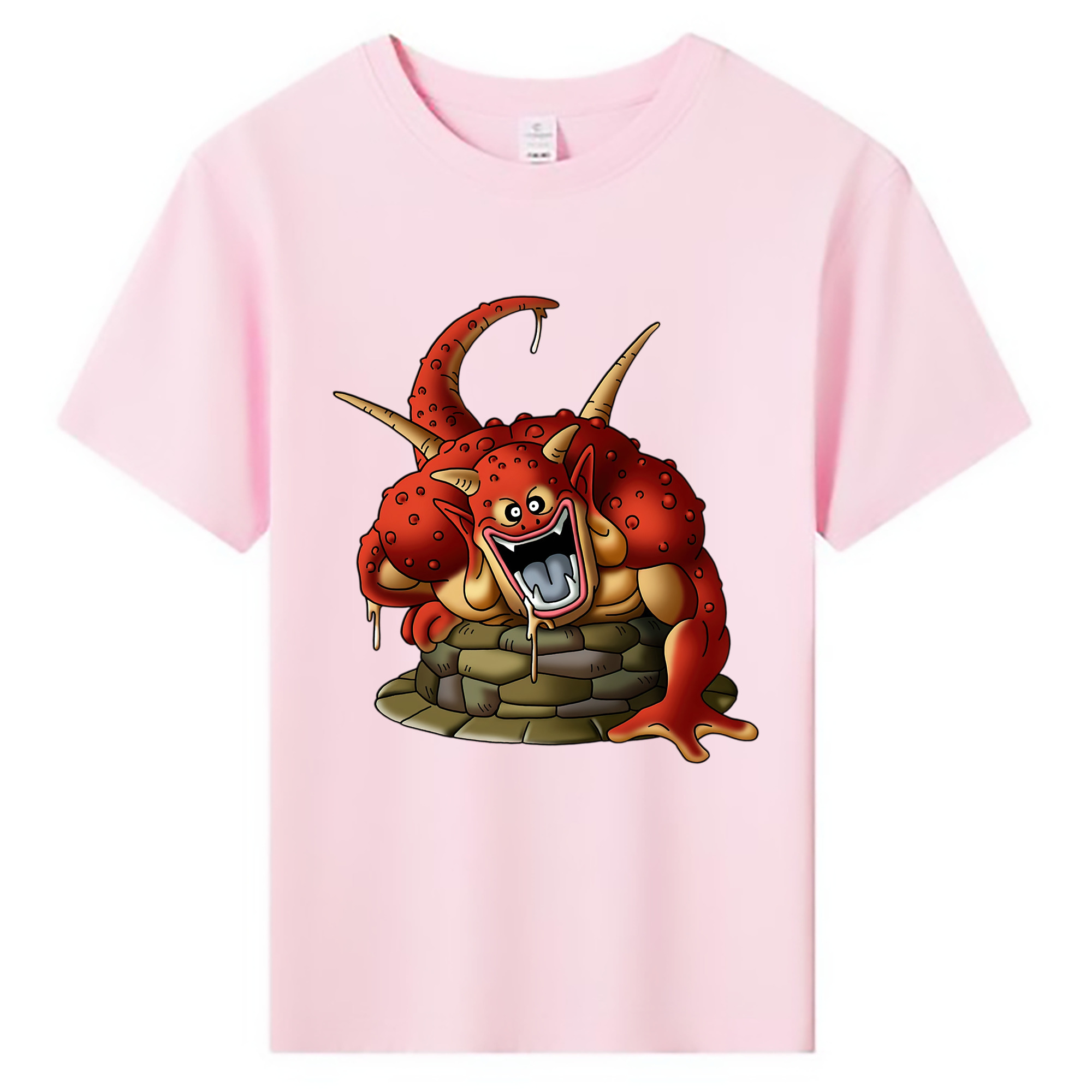 （画像用） ドラゴンクエスト Doragon Kuesuto Dragon Quest 綿100％キッズTシャツ（フロントプリント）