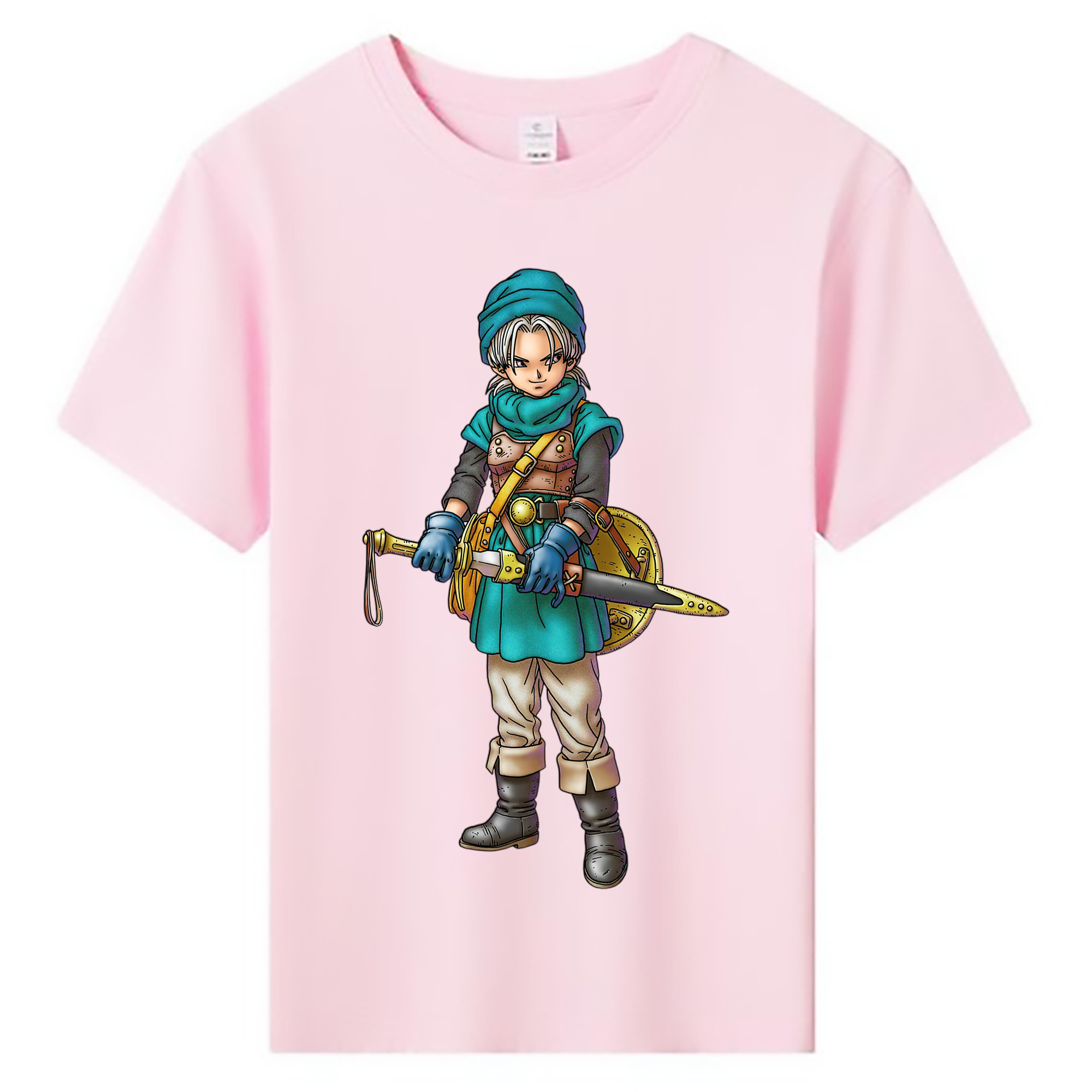 （画像用） ドラゴンクエスト Doragon Kuesuto Dragon Quest 綿100％キッズTシャツ（フロントプリント）