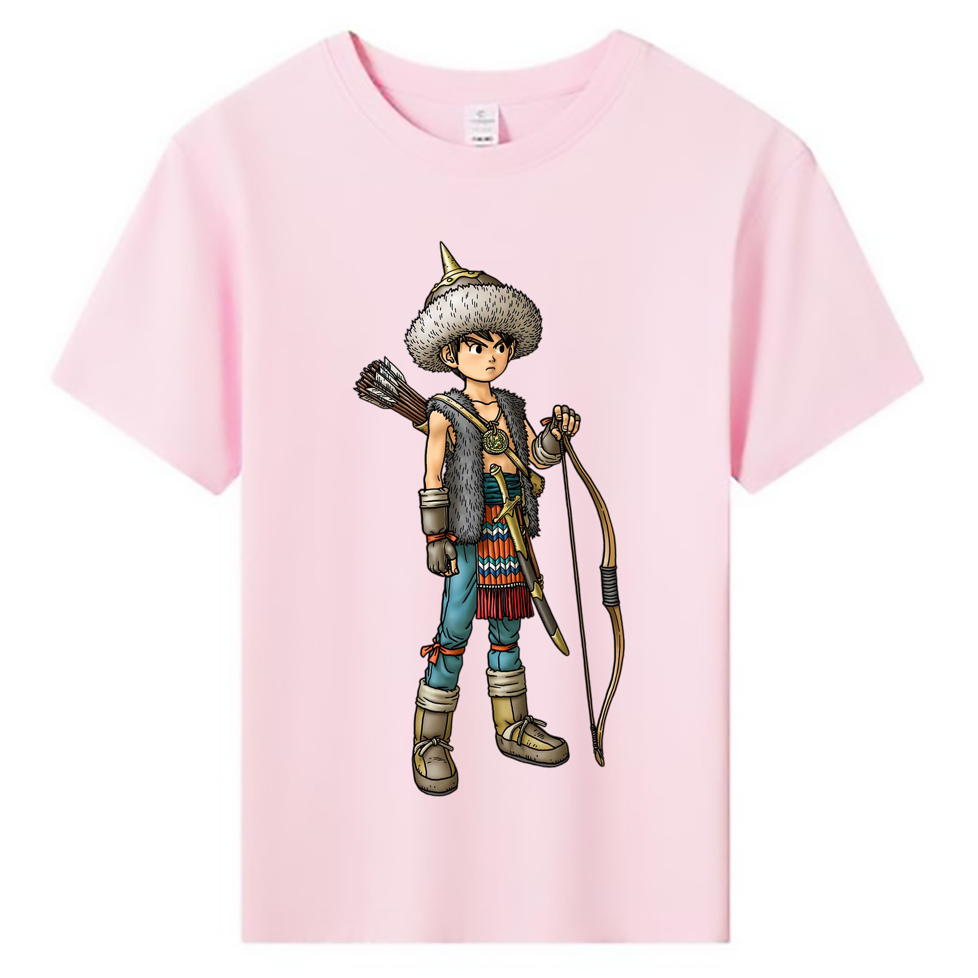 （画像用） ドラゴンクエスト Doragon Kuesuto Dragon Quest 綿100％キッズTシャツ（フロントプリント）