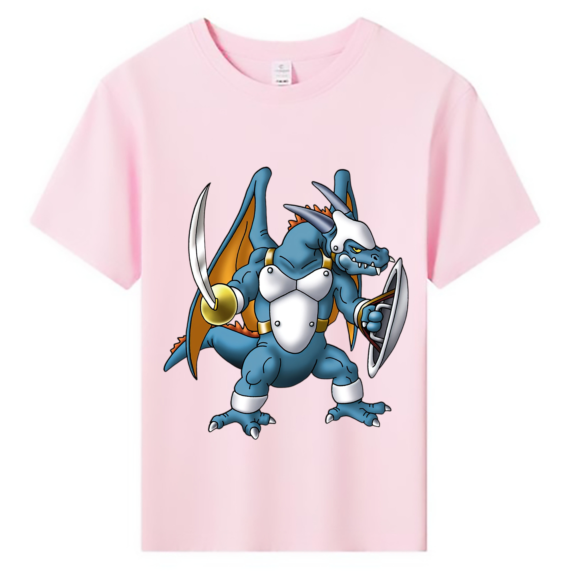 （画像用） ドラゴンクエスト Doragon Kuesuto Dragon Quest 綿100％キッズTシャツ（フロントプリント）