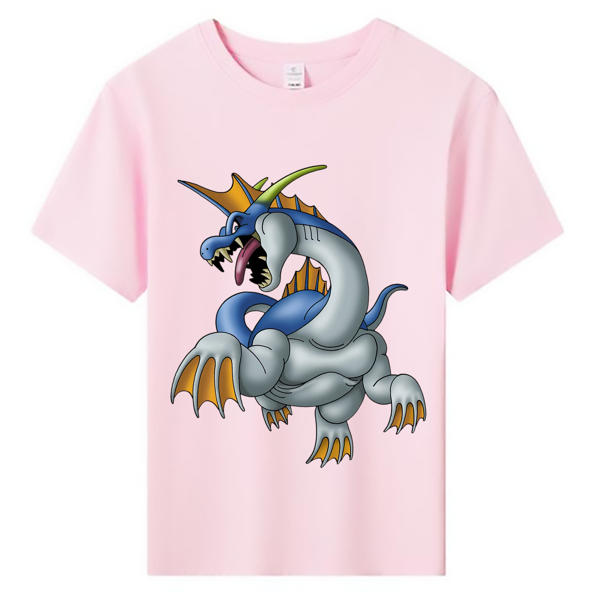（画像用） ドラゴンクエスト Doragon Kuesuto Dragon Quest 綿100％キッズTシャツ（フロントプリント）