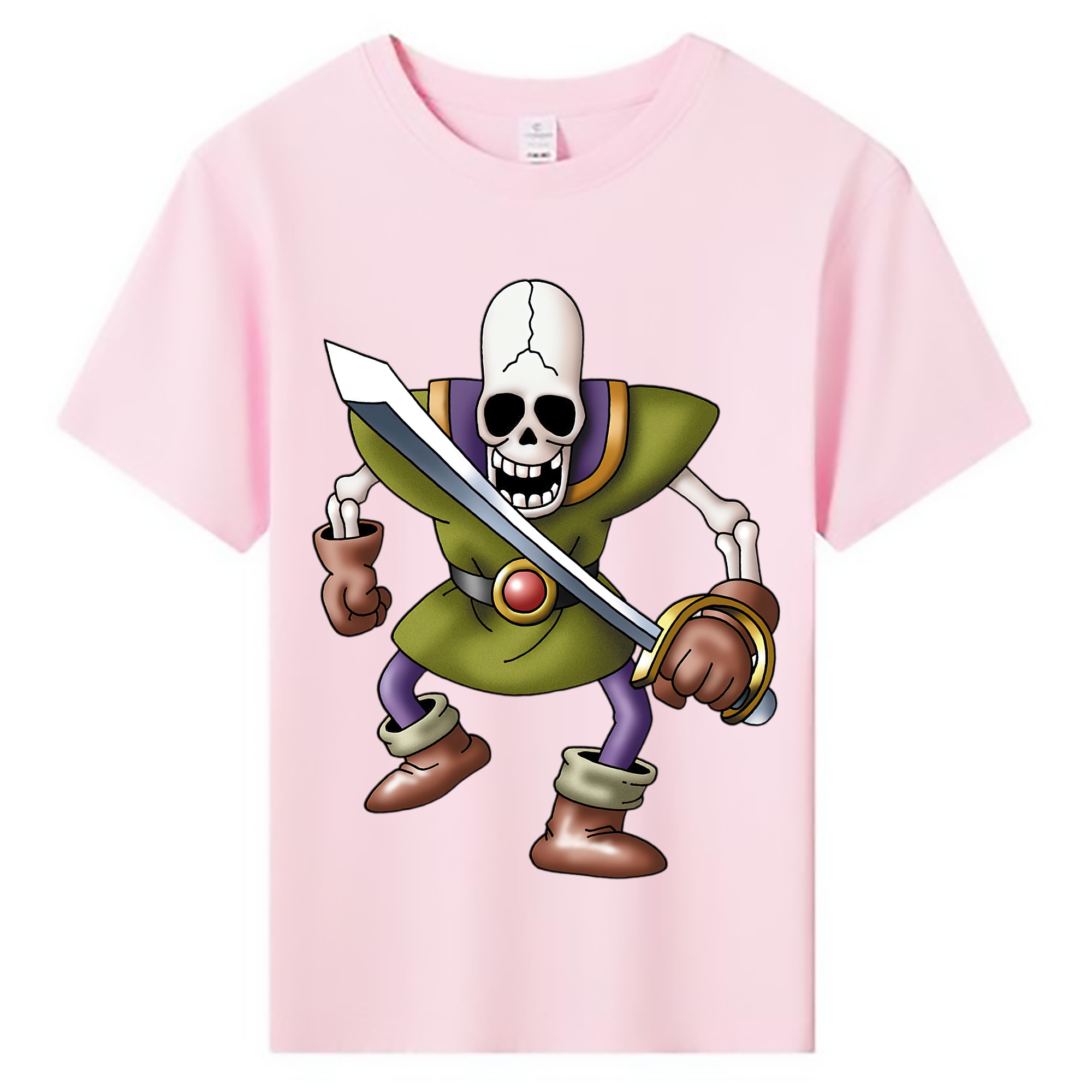 （画像用） ドラゴンクエスト Doragon Kuesuto Dragon Quest 綿100％キッズTシャツ（フロントプリント）