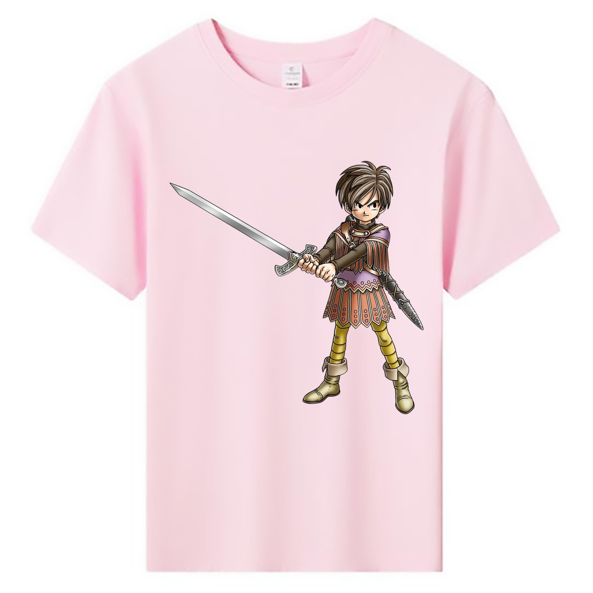 （画像用） ドラゴンクエスト Doragon Kuesuto Dragon Quest 綿100％キッズTシャツ（フロントプリント）