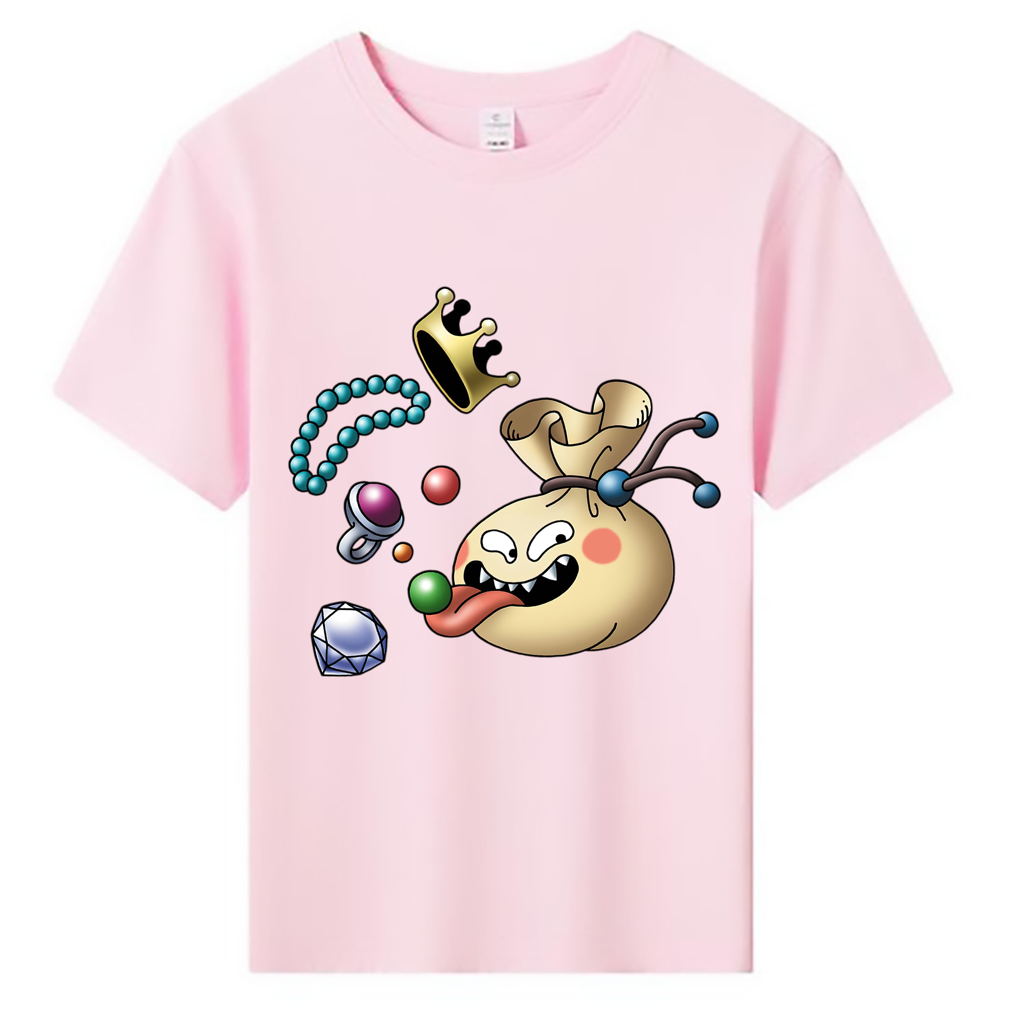 （画像用） ドラゴンクエスト Doragon Kuesuto Dragon Quest 綿100％キッズTシャツ（フロントプリント）