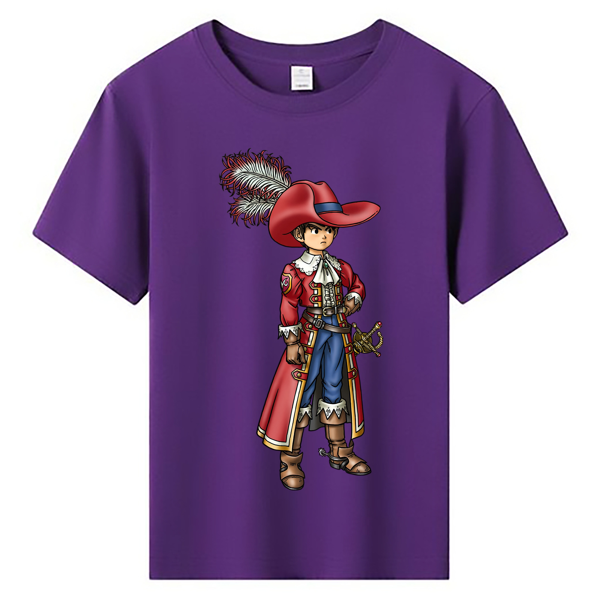 （画像用） ドラゴンクエスト Doragon Kuesuto Dragon Quest 綿100％キッズTシャツ（フロントプリント）