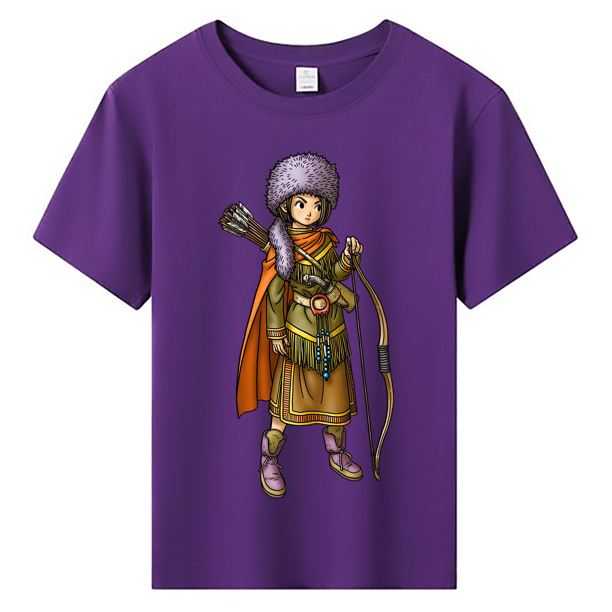 （画像用） ドラゴンクエスト Doragon Kuesuto Dragon Quest 綿100％キッズTシャツ（フロントプリント）