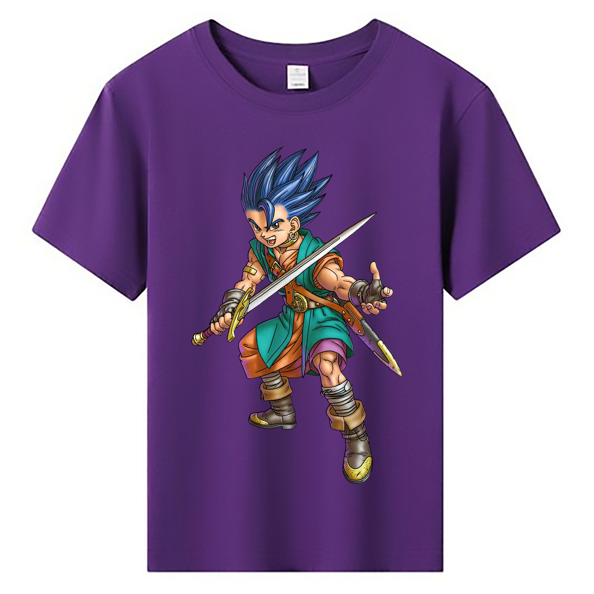 （画像用） ドラゴンクエスト Doragon Kuesuto Dragon Quest 綿100％キッズTシャツ（フロントプリント）