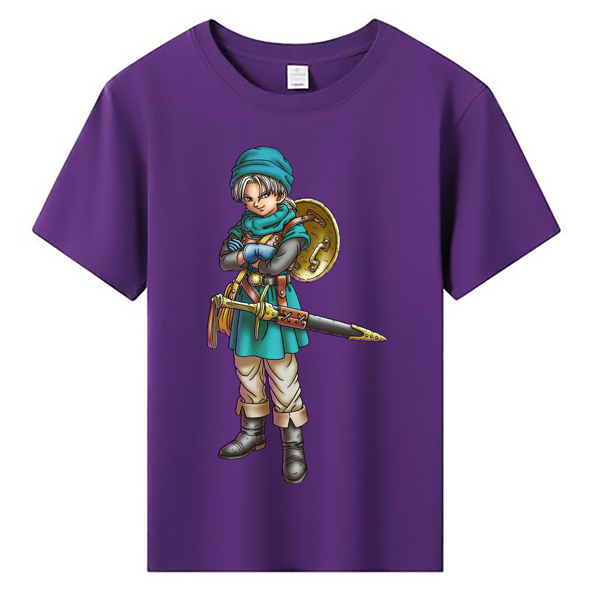 （画像用） ドラゴンクエスト Doragon Kuesuto Dragon Quest 綿100％キッズTシャツ（フロントプリント）