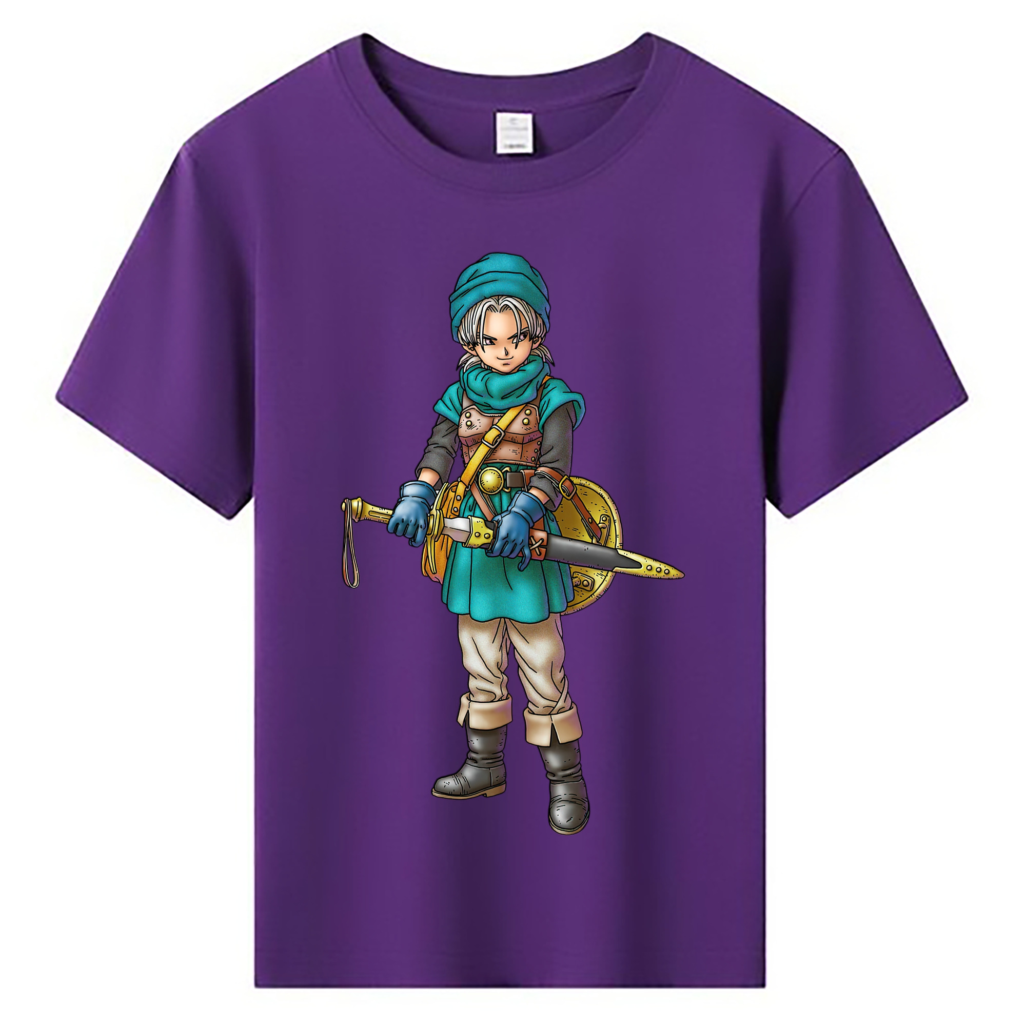（画像用） ドラゴンクエスト Doragon Kuesuto Dragon Quest 綿100％キッズTシャツ（フロントプリント）
