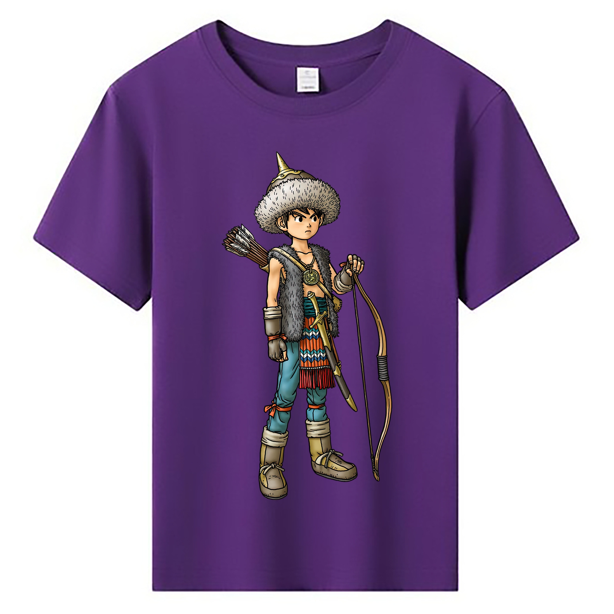 （画像用） ドラゴンクエスト Doragon Kuesuto Dragon Quest 綿100％キッズTシャツ（フロントプリント）