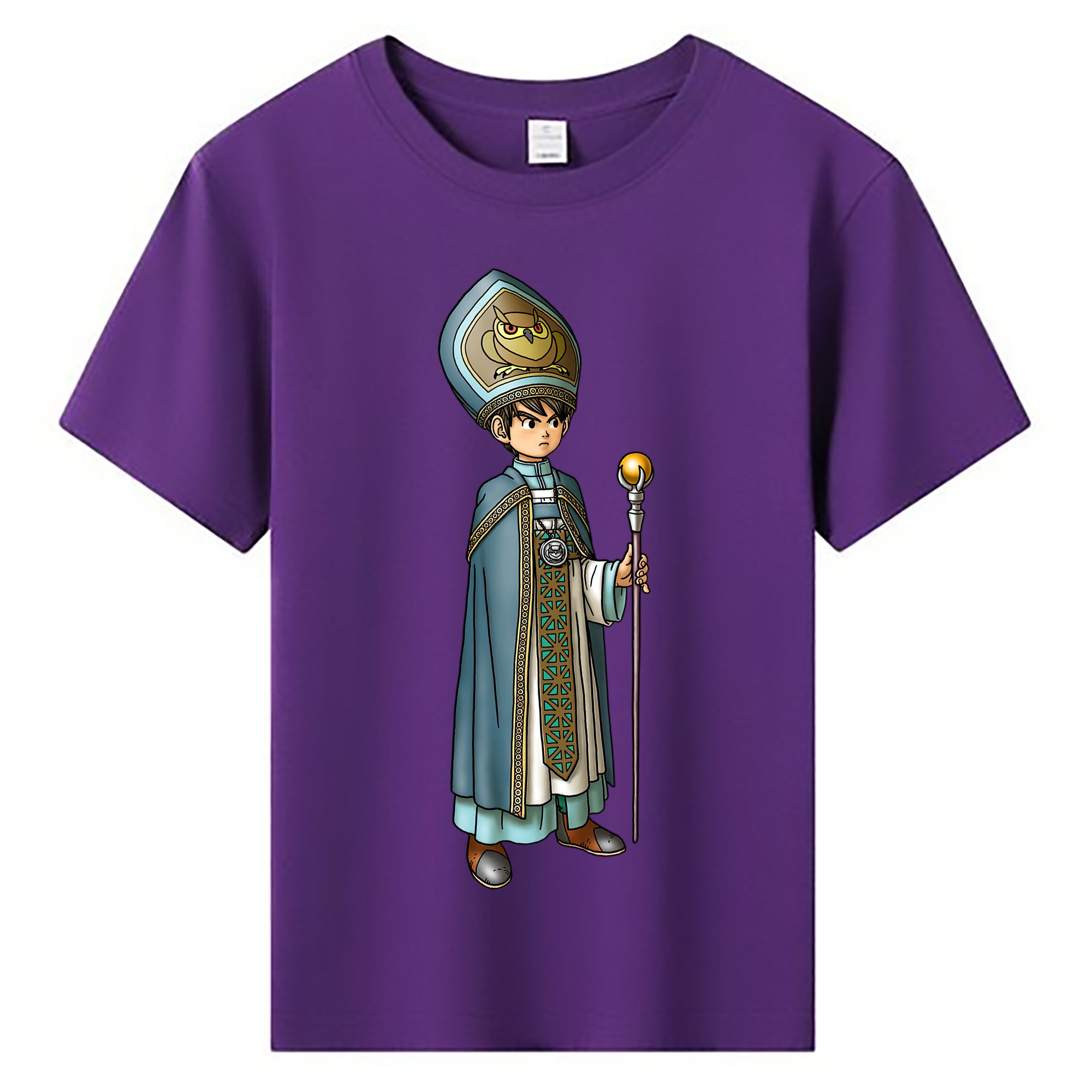 （画像用） ドラゴンクエスト Doragon Kuesuto Dragon Quest 綿100％キッズTシャツ（フロントプリント）
