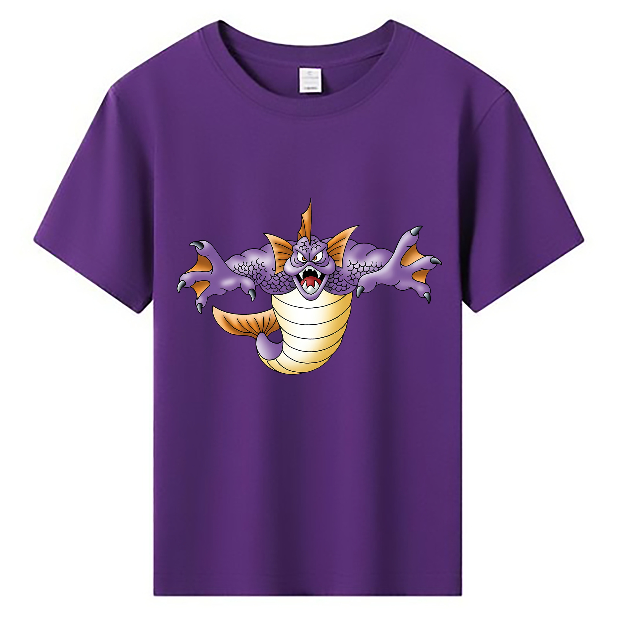 （画像用） ドラゴンクエスト Doragon Kuesuto Dragon Quest 綿100％キッズTシャツ（フロントプリント）