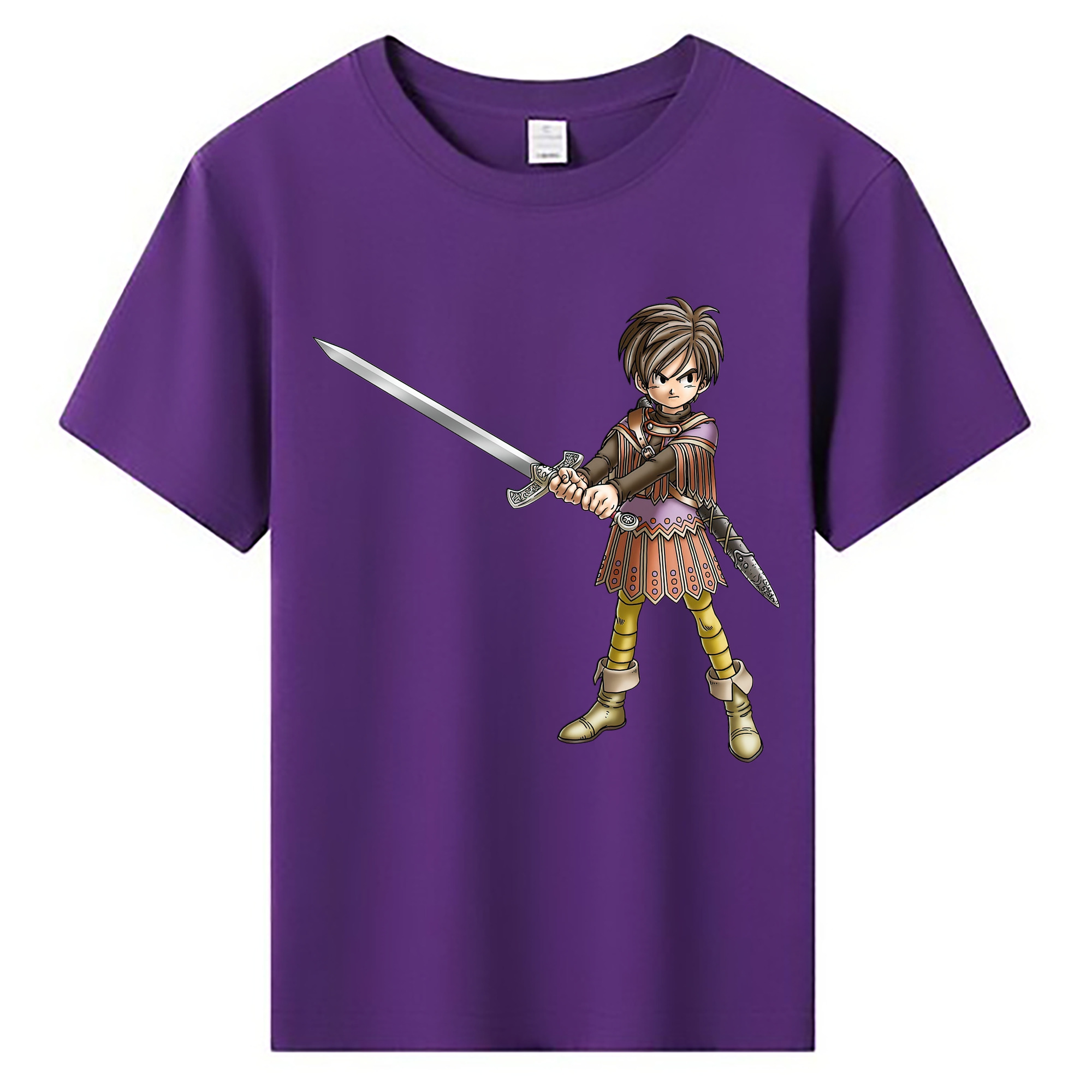 （画像用） ドラゴンクエスト Doragon Kuesuto Dragon Quest 綿100％キッズTシャツ（フロントプリント）