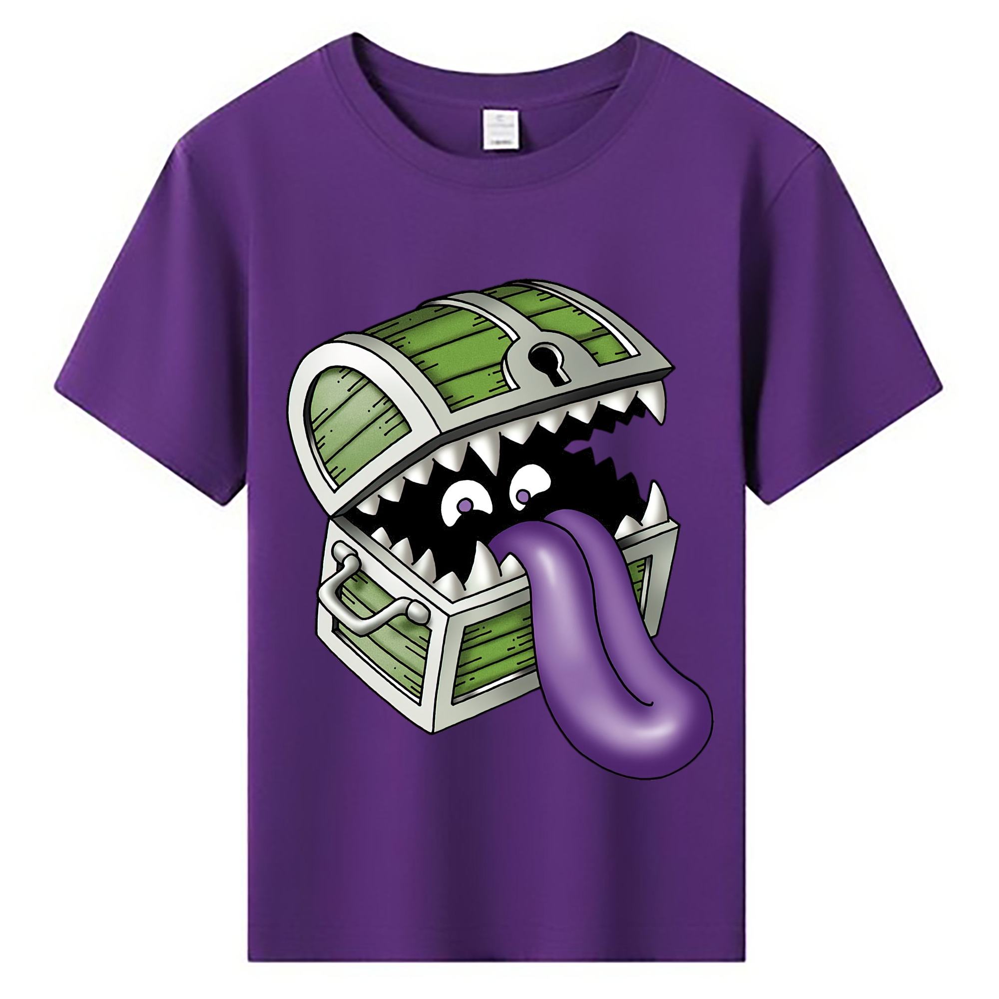 （画像用） ドラゴンクエスト Doragon Kuesuto Dragon Quest 綿100％キッズTシャツ（フロントプリント）