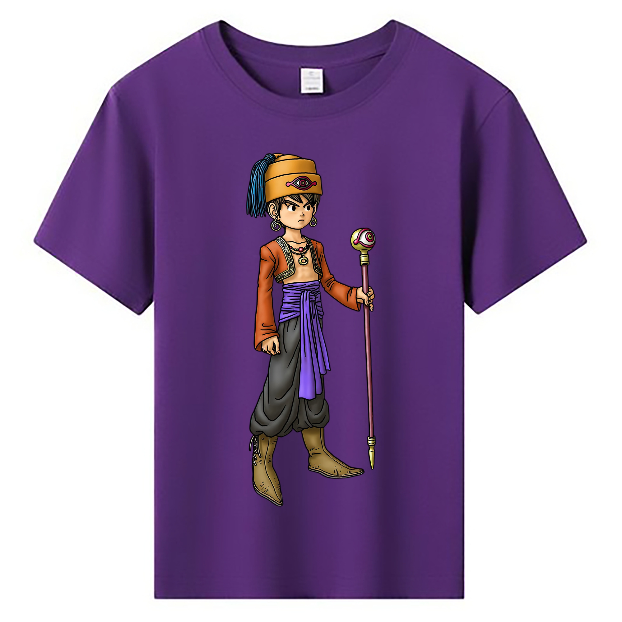 （画像用） ドラゴンクエスト Doragon Kuesuto Dragon Quest 綿100％キッズTシャツ（フロントプリント）