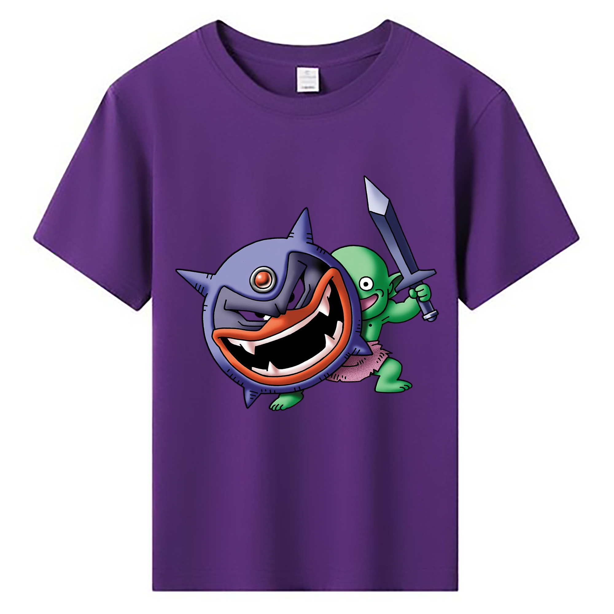 （画像用） ドラゴンクエスト Doragon Kuesuto Dragon Quest 綿100％キッズTシャツ（フロントプリント）